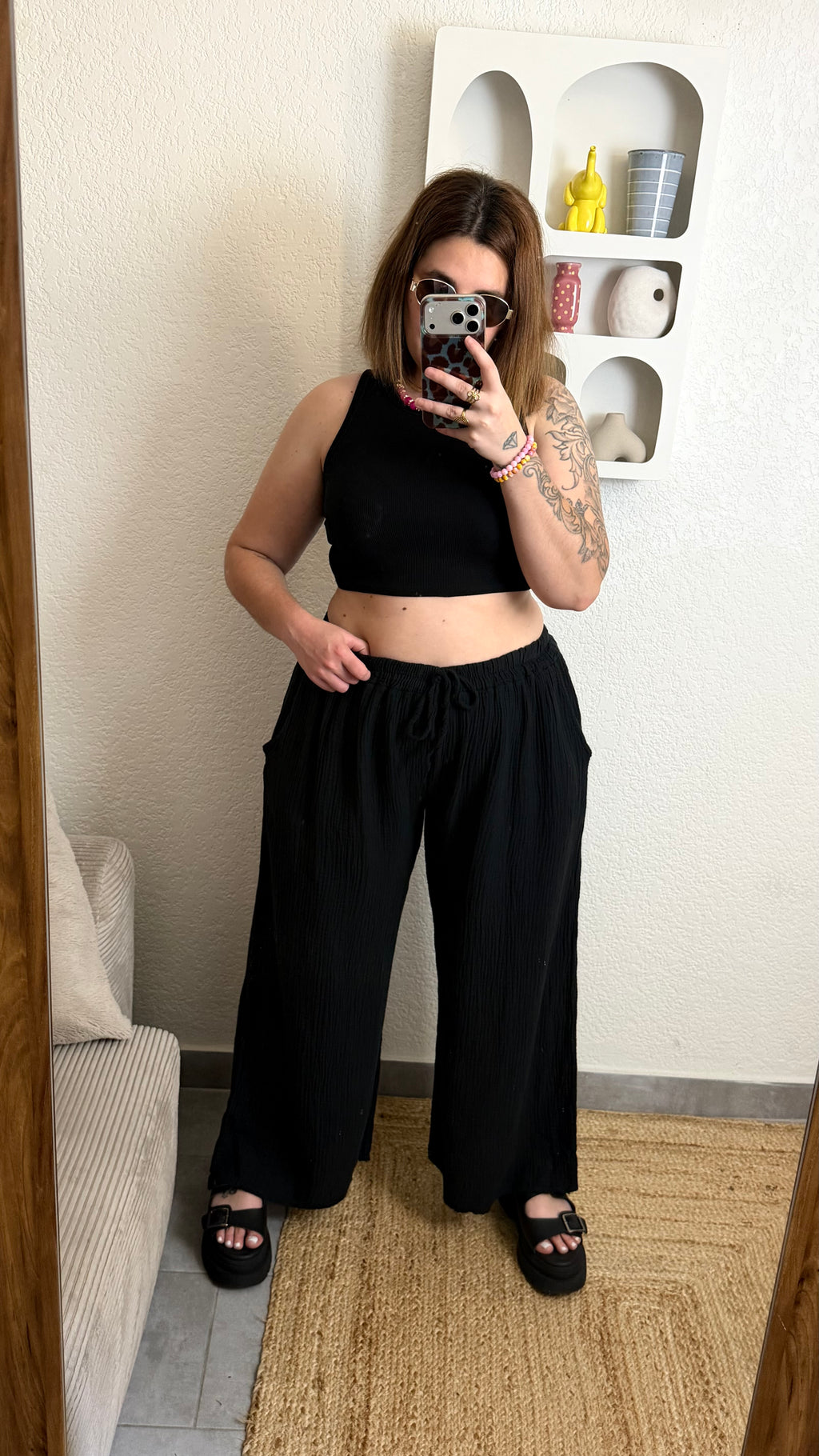 Pantalon gaze de coton