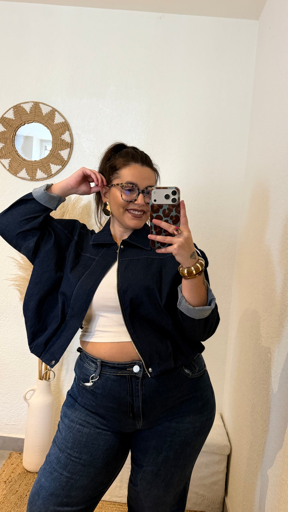 Veste bombers en jeans