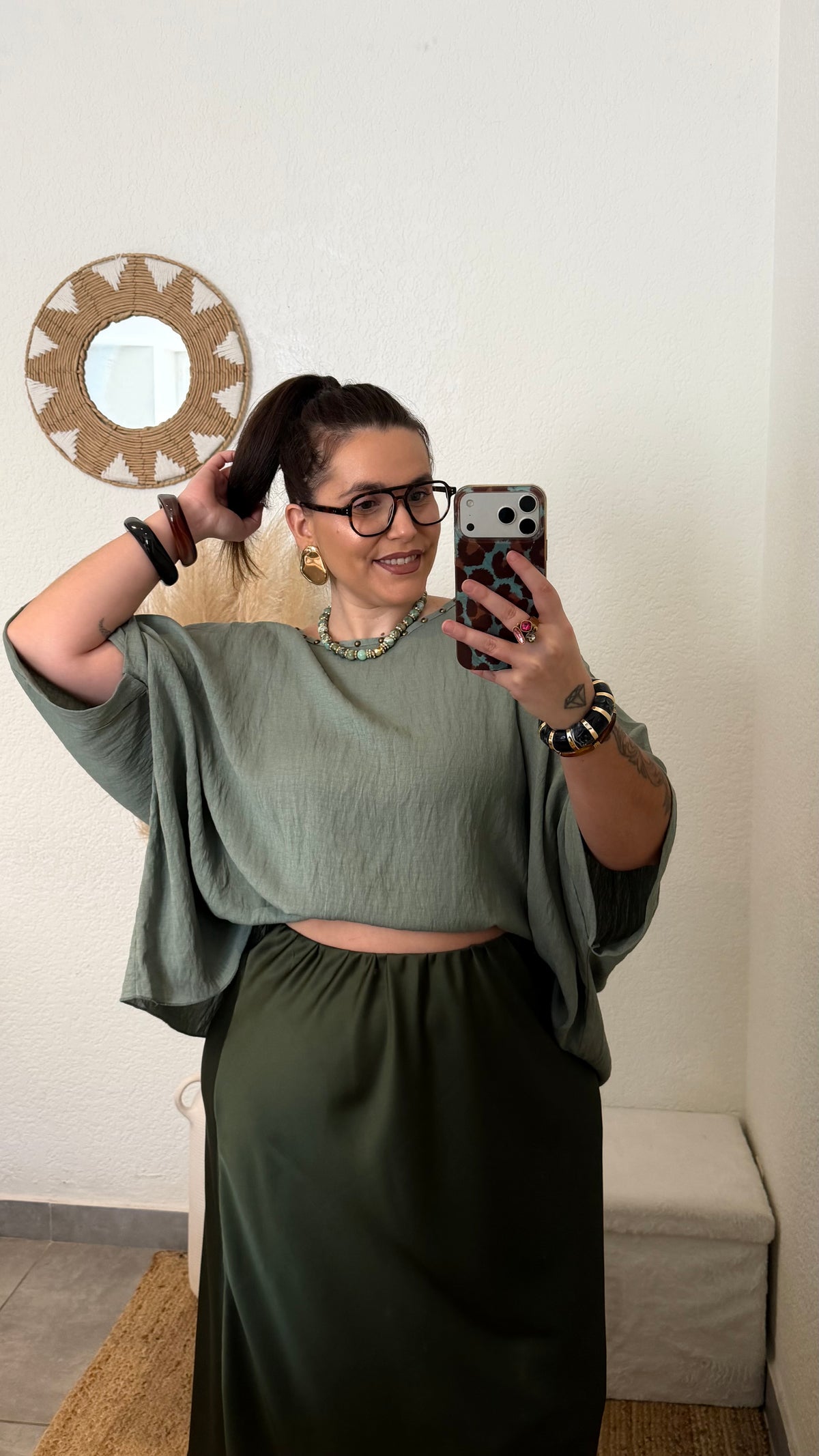 Blouse fluide cloutée