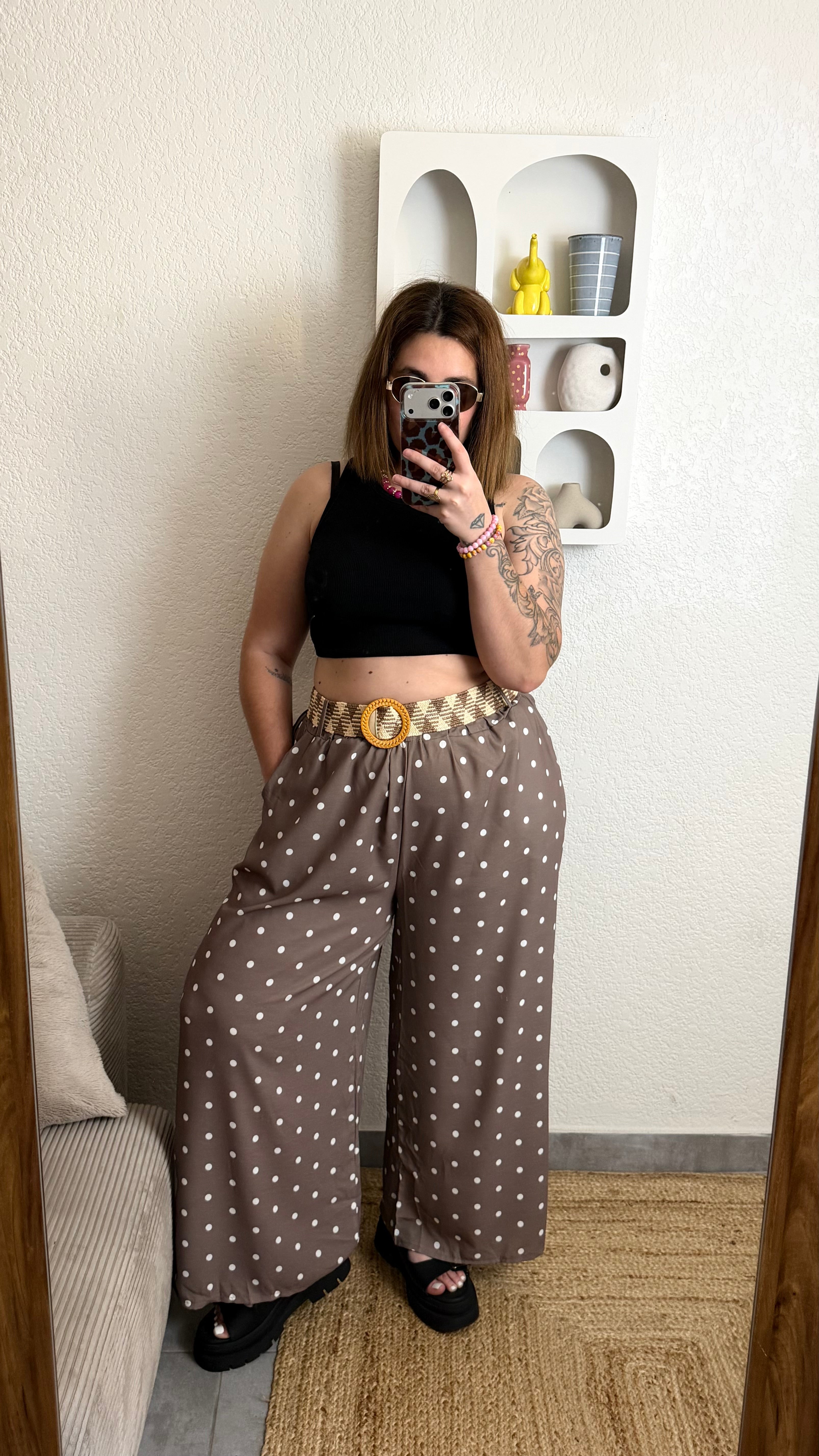 Pantalon à pois
