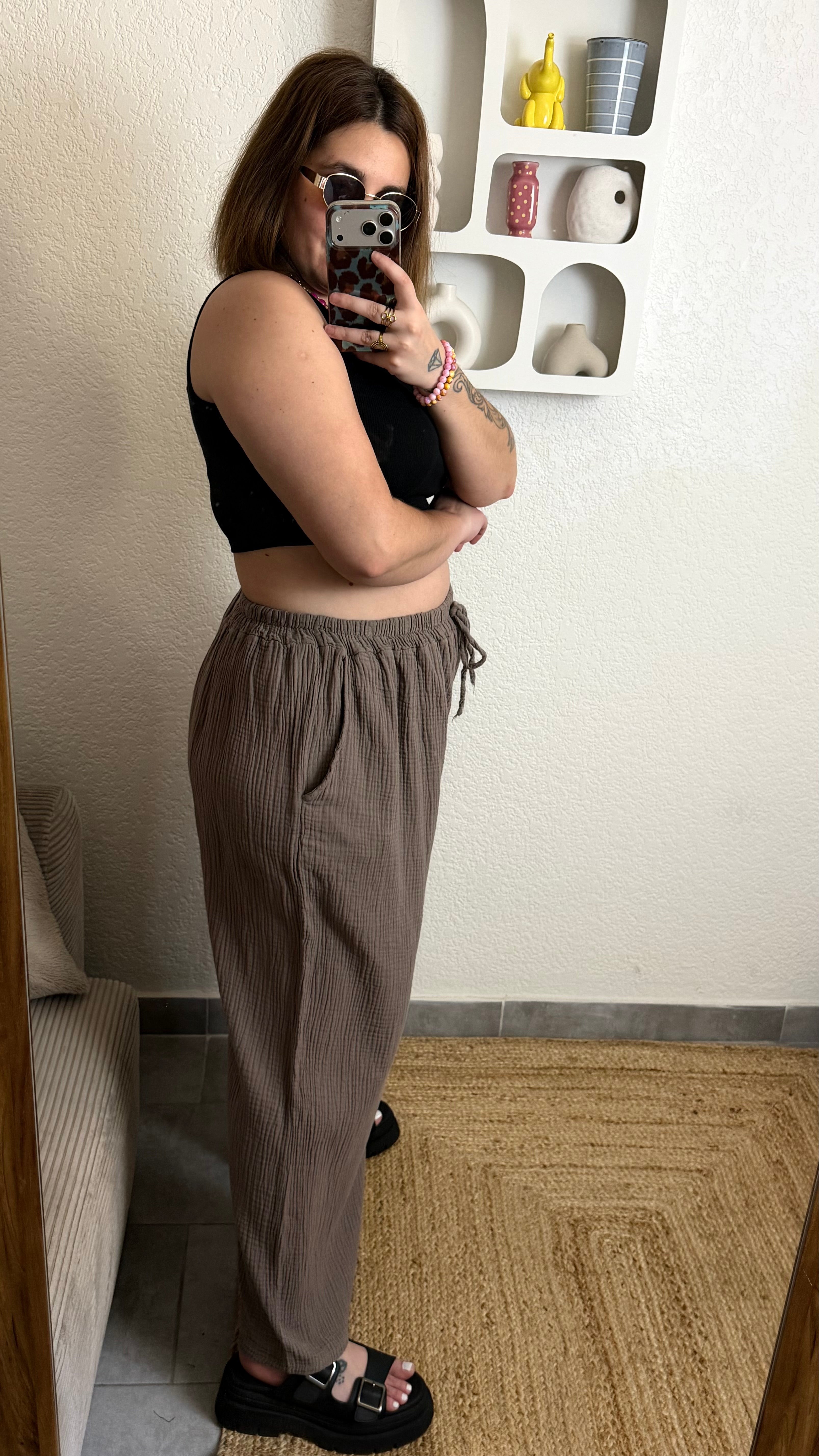 Pantalon gaze de coton