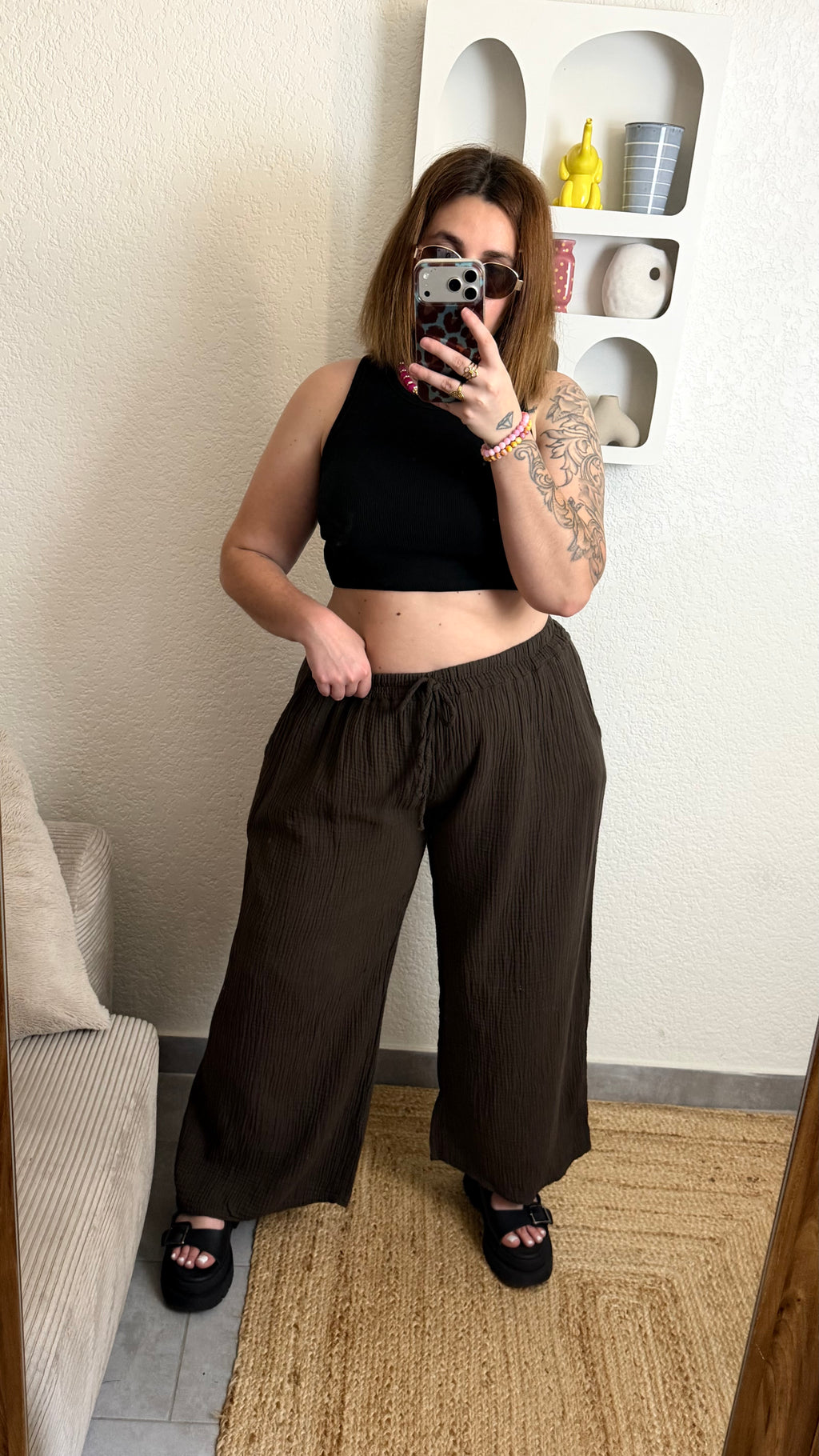 Pantalon gaze de coton