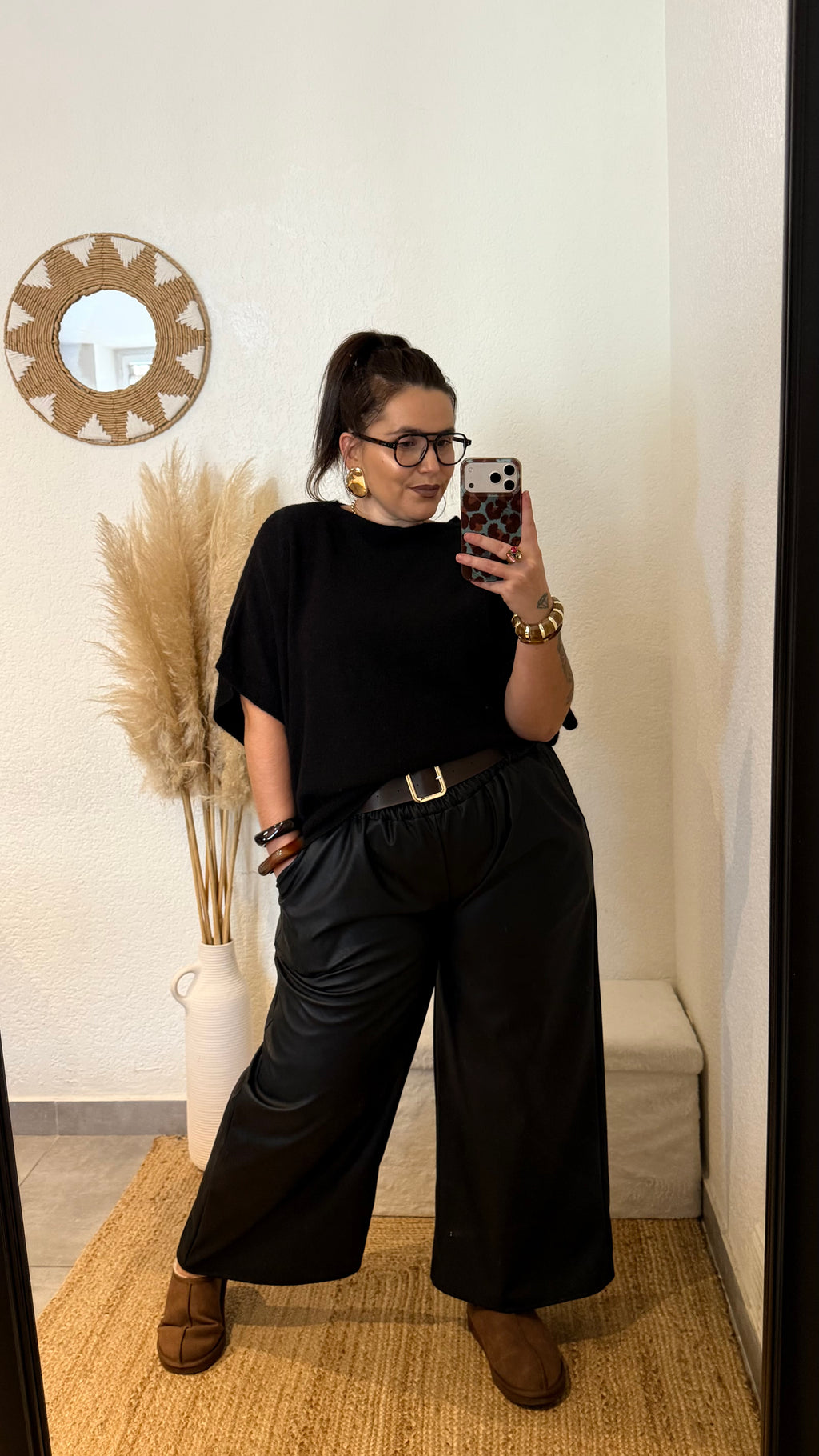 Pantalon simili cuir