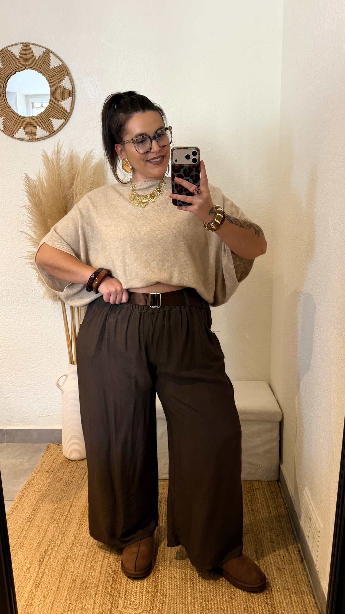 Pantalon fluide palazzo
