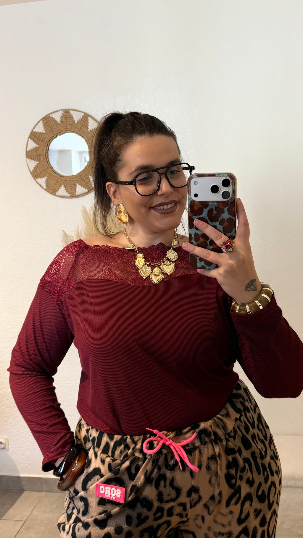 Top col dentelle