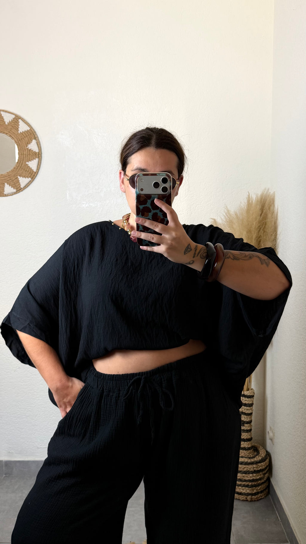 Blouse fluide cloutée