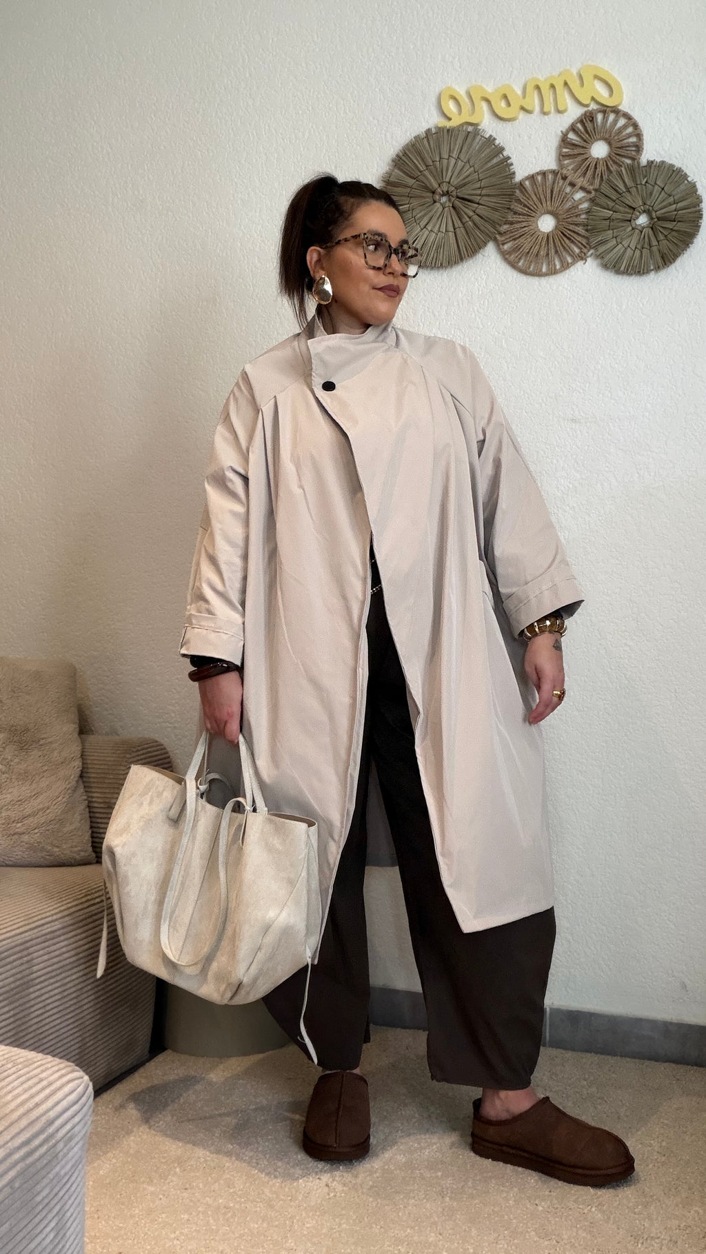 Trench croisé long