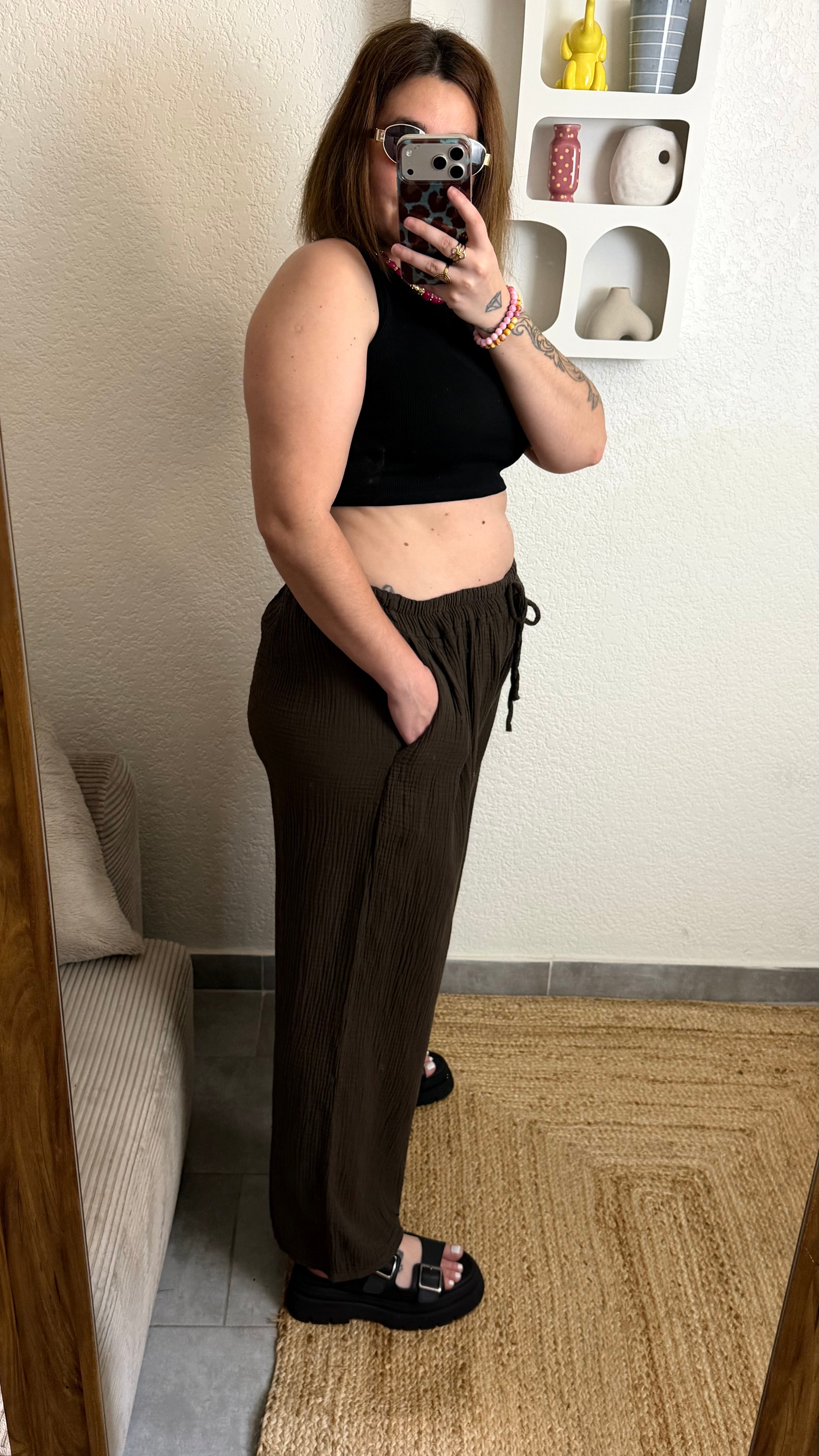 Pantalon gaze de coton