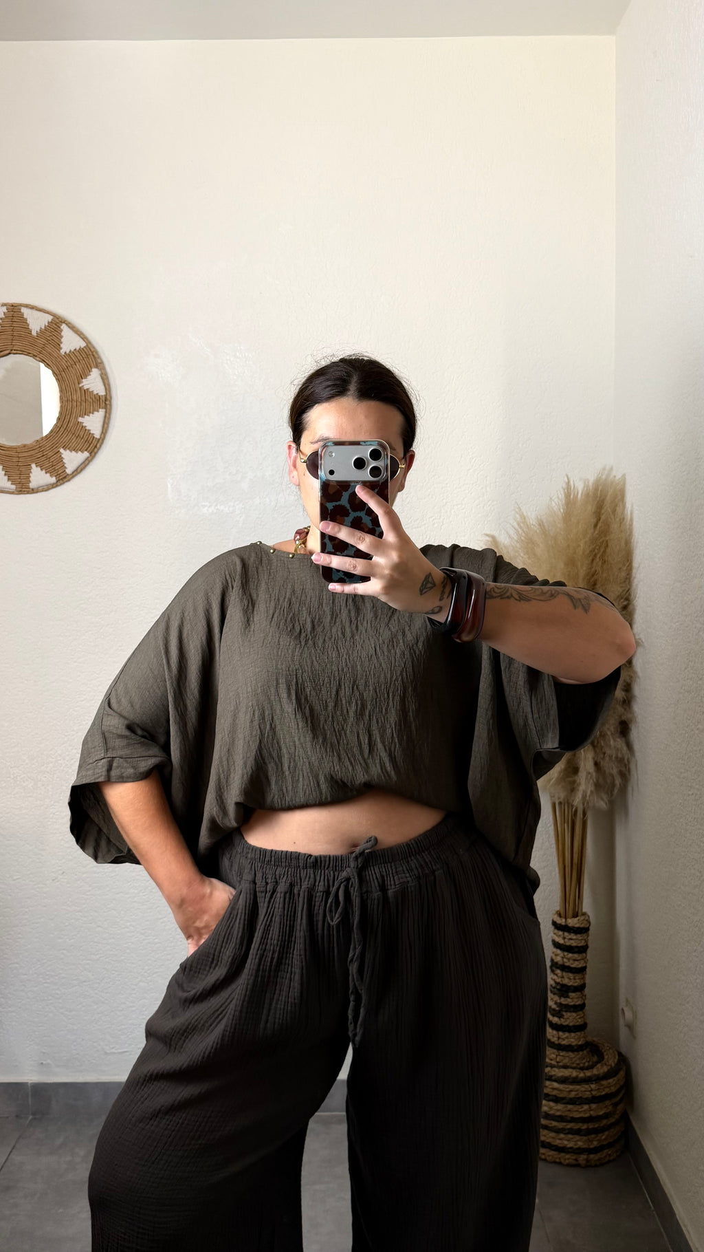 Blouse fluide cloutée