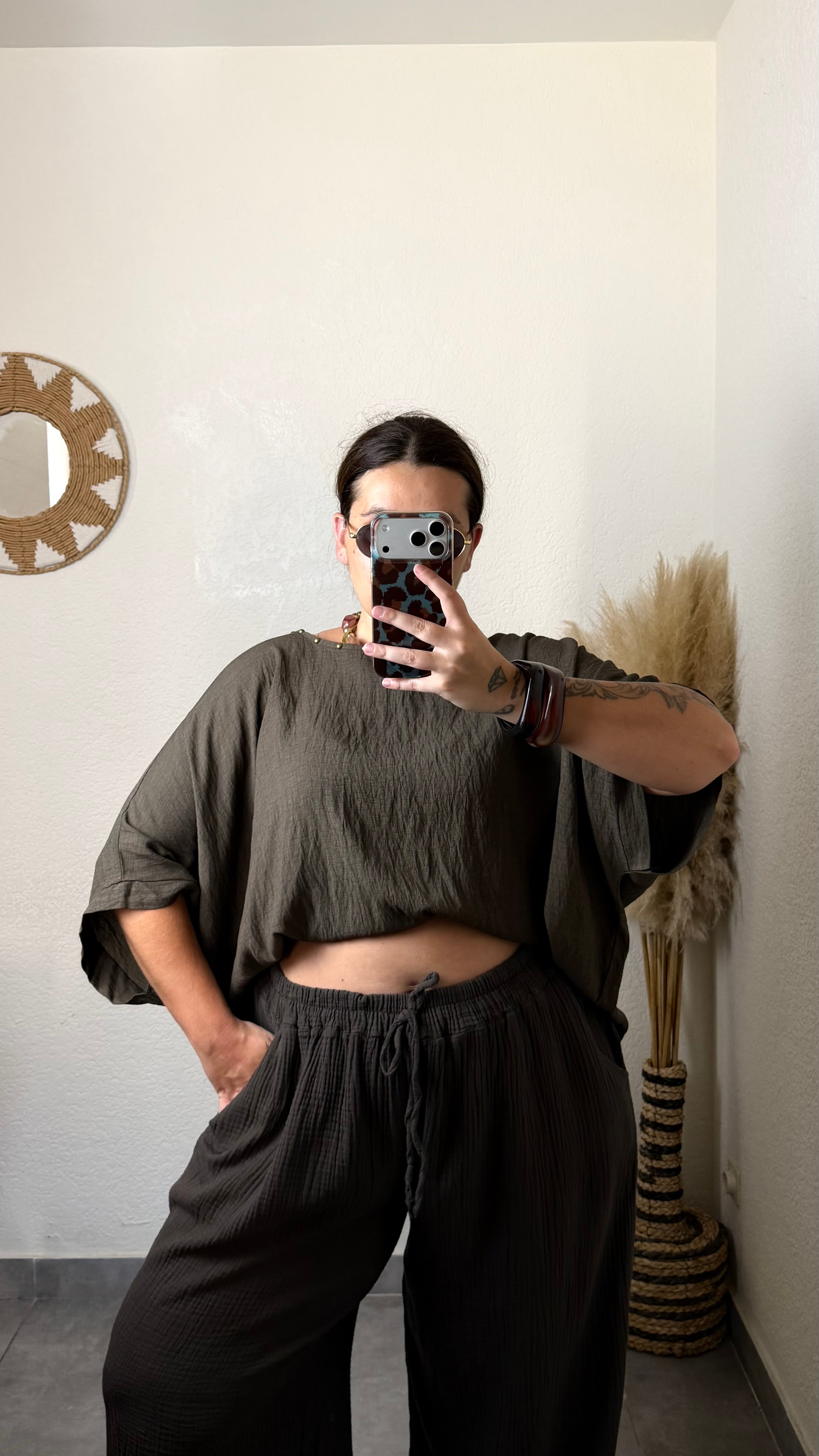Blouse fluide cloutée