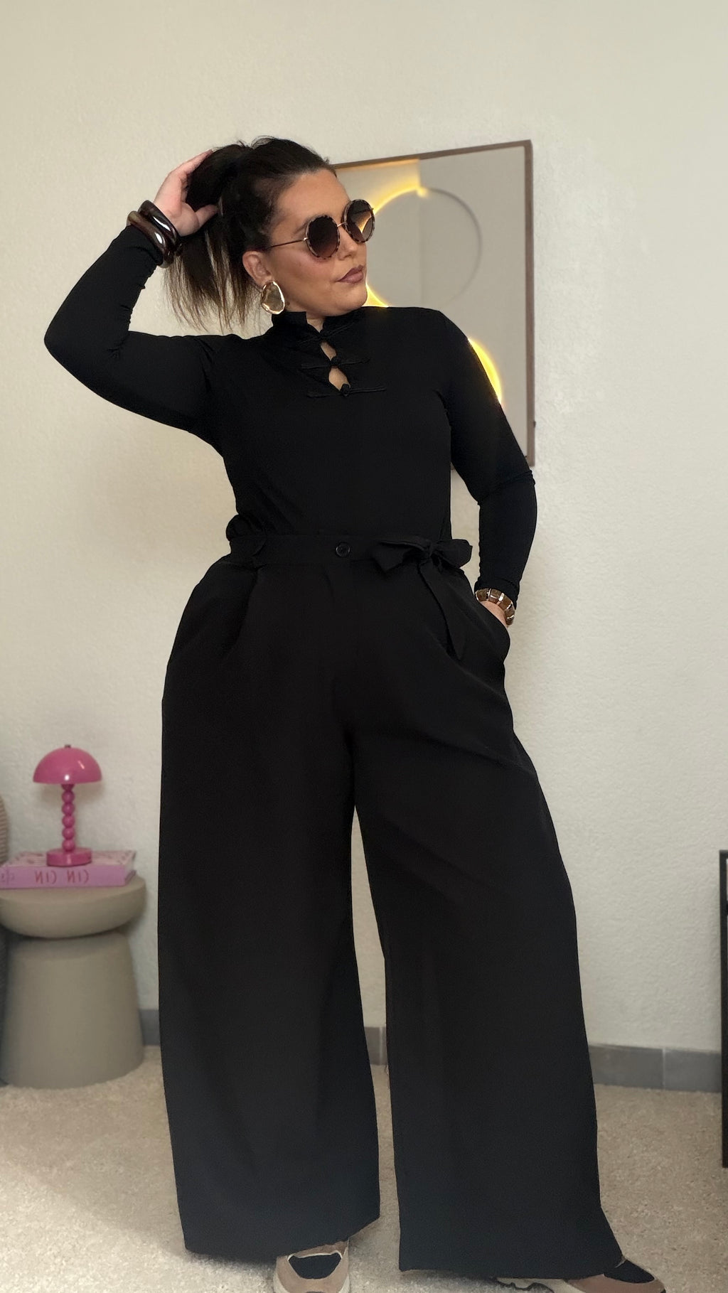 Pantalon palazzo tailleur