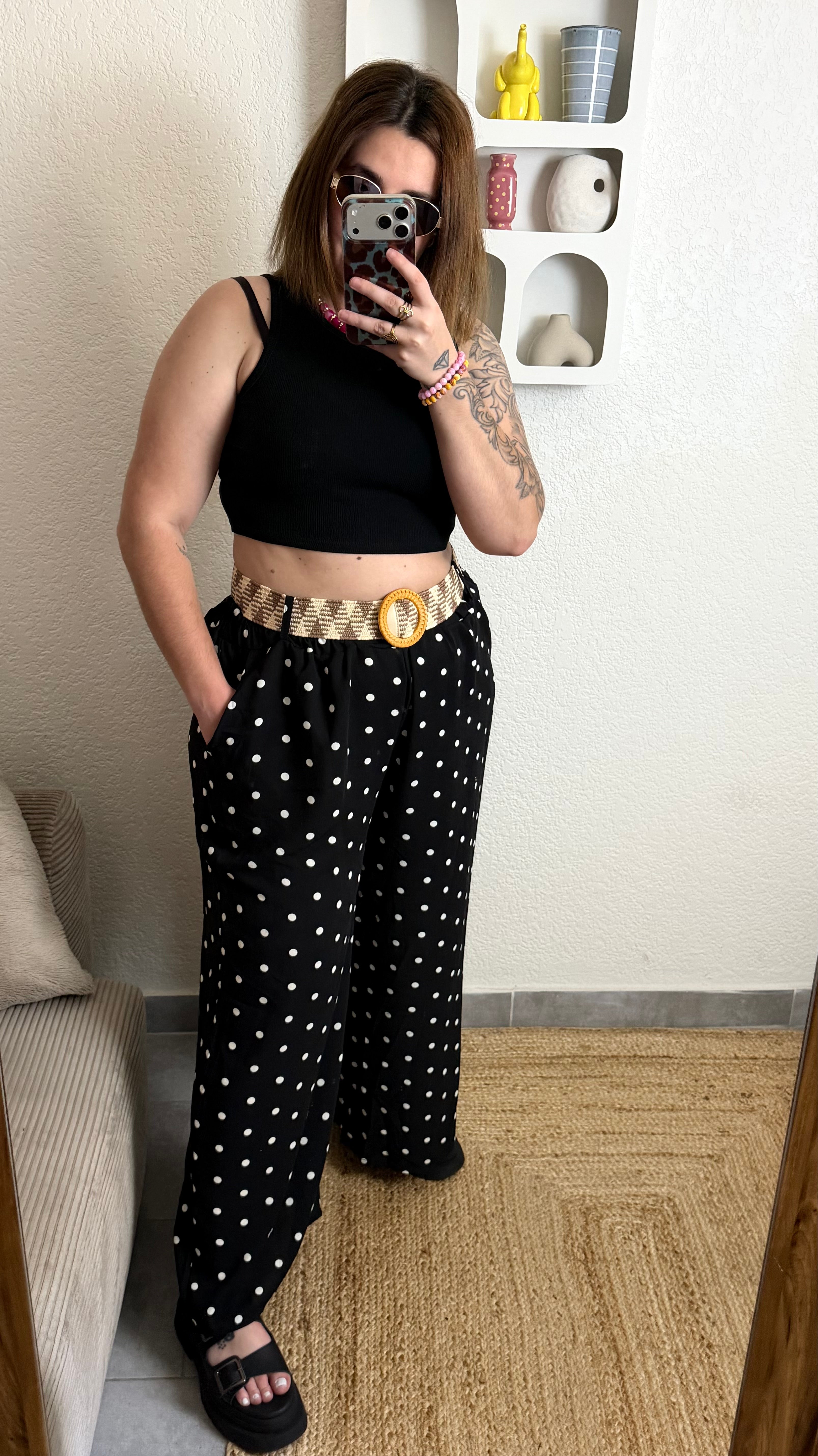 Pantalon à pois