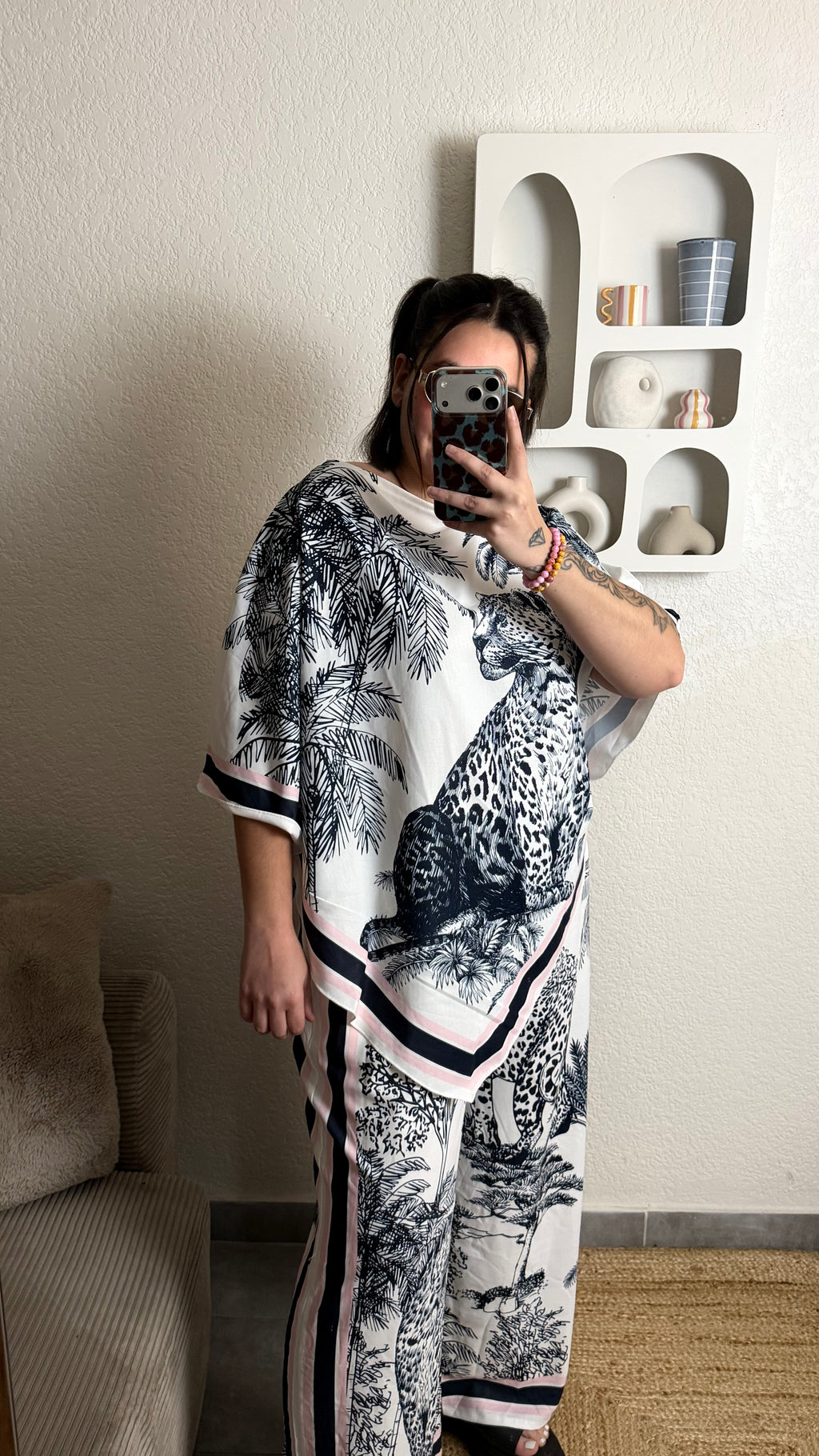 Blouse jungle marine
