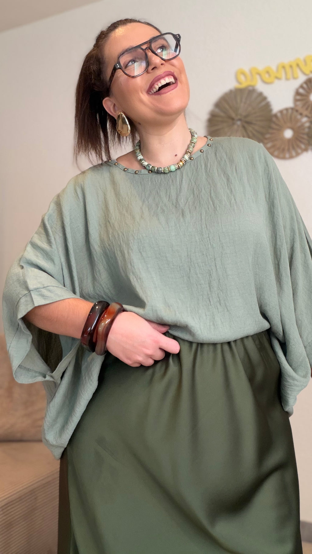 Blouse fluide cloutée