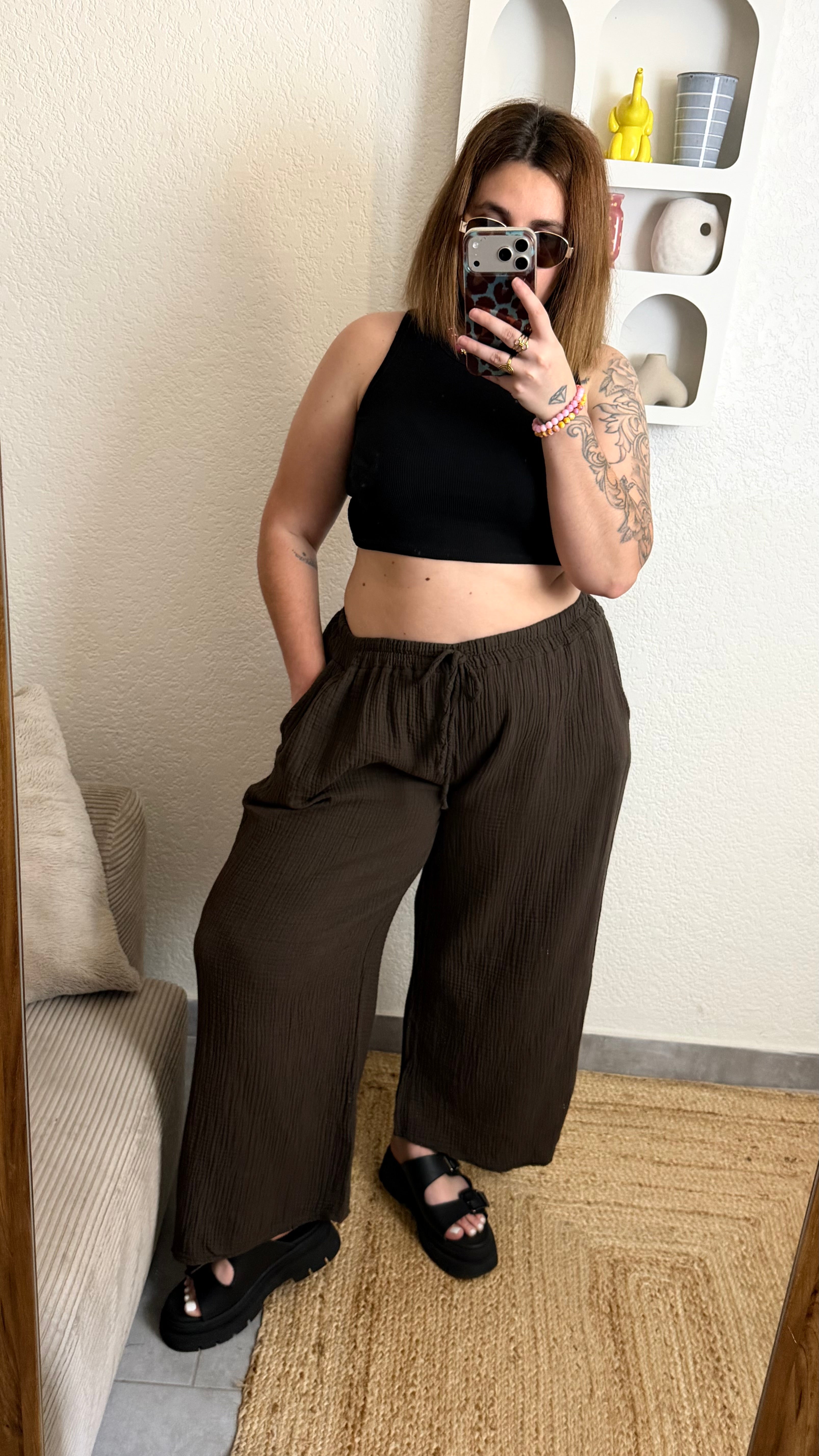 Pantalon gaze de coton