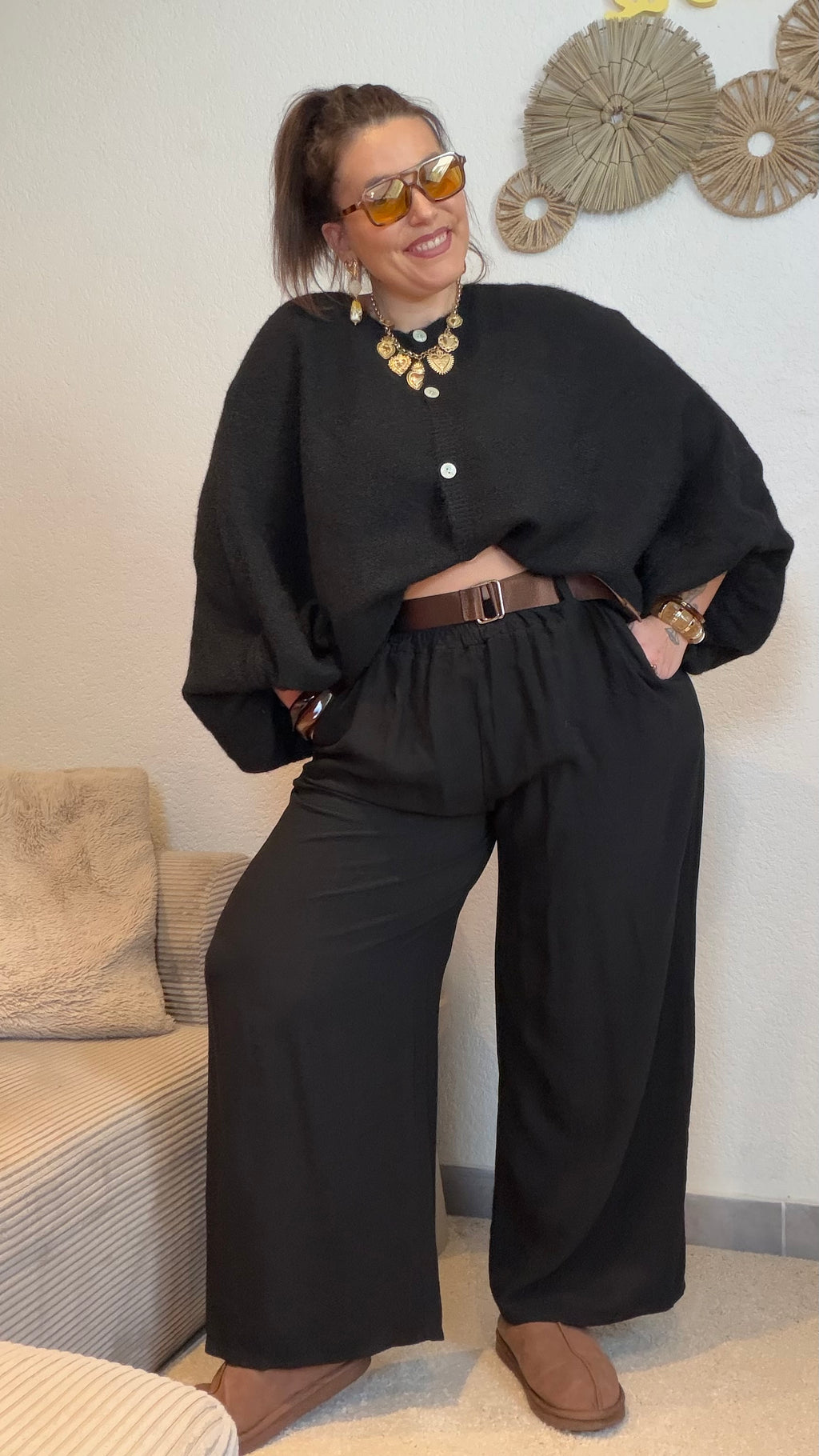 Pantalon fluide palazzo
