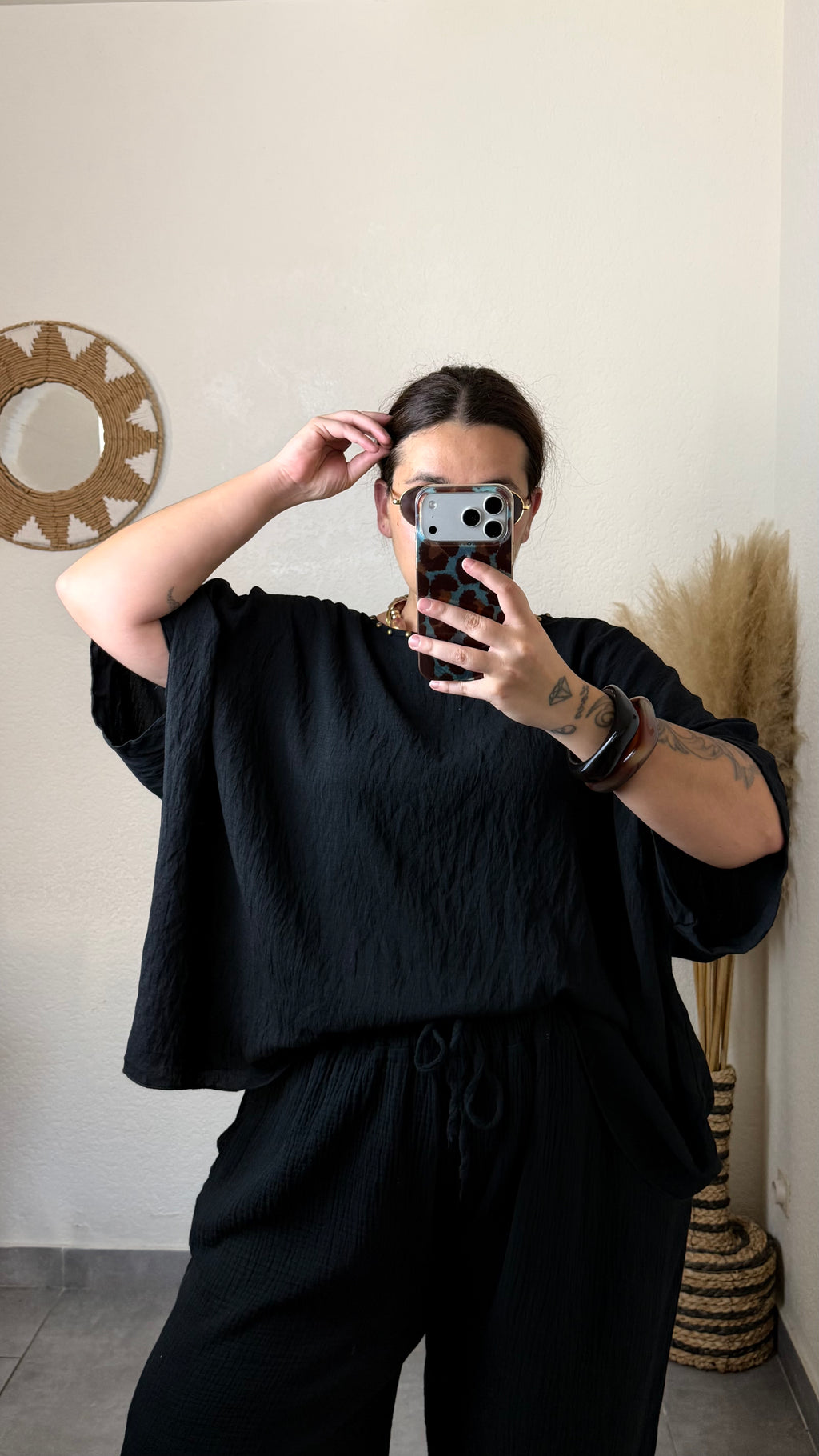 Blouse fluide cloutée
