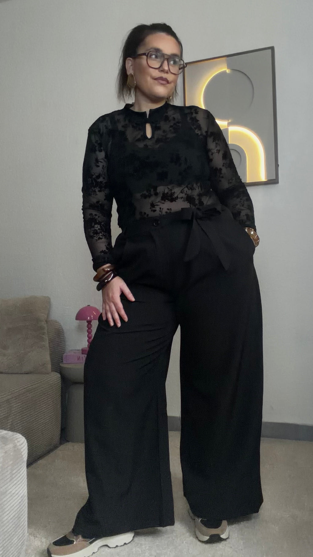 Pantalon palazzo tailleur