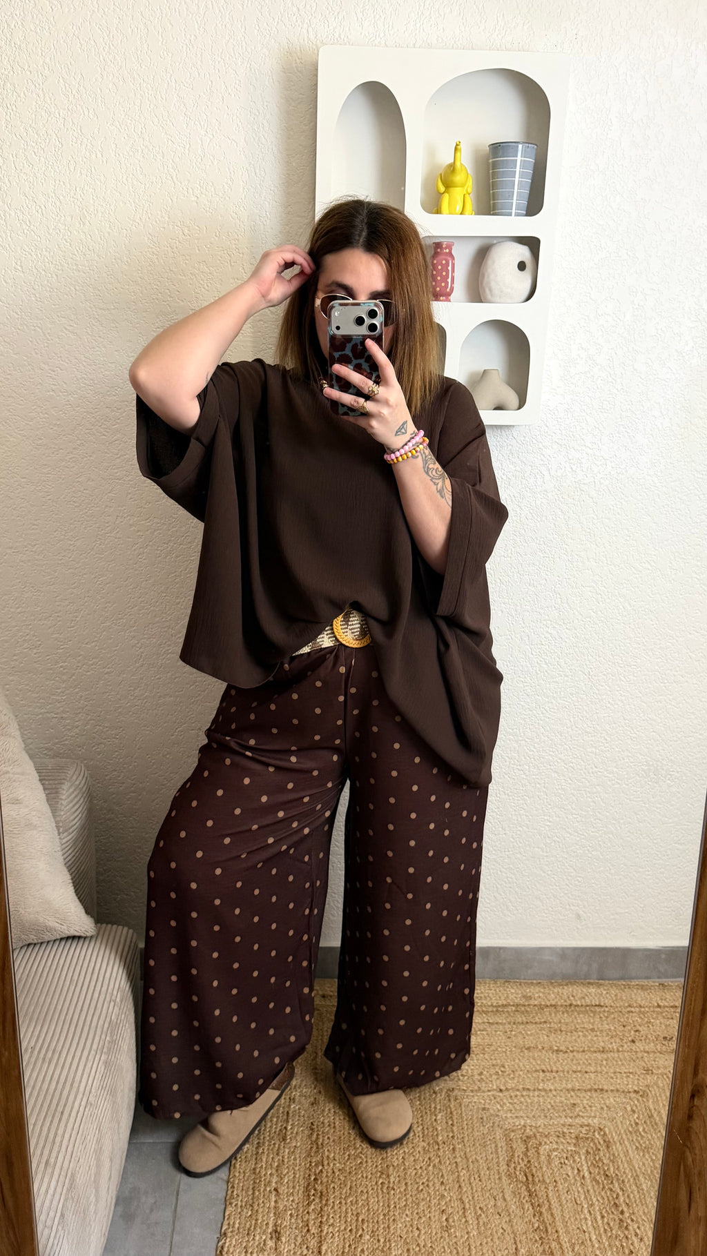 Pantalon à pois