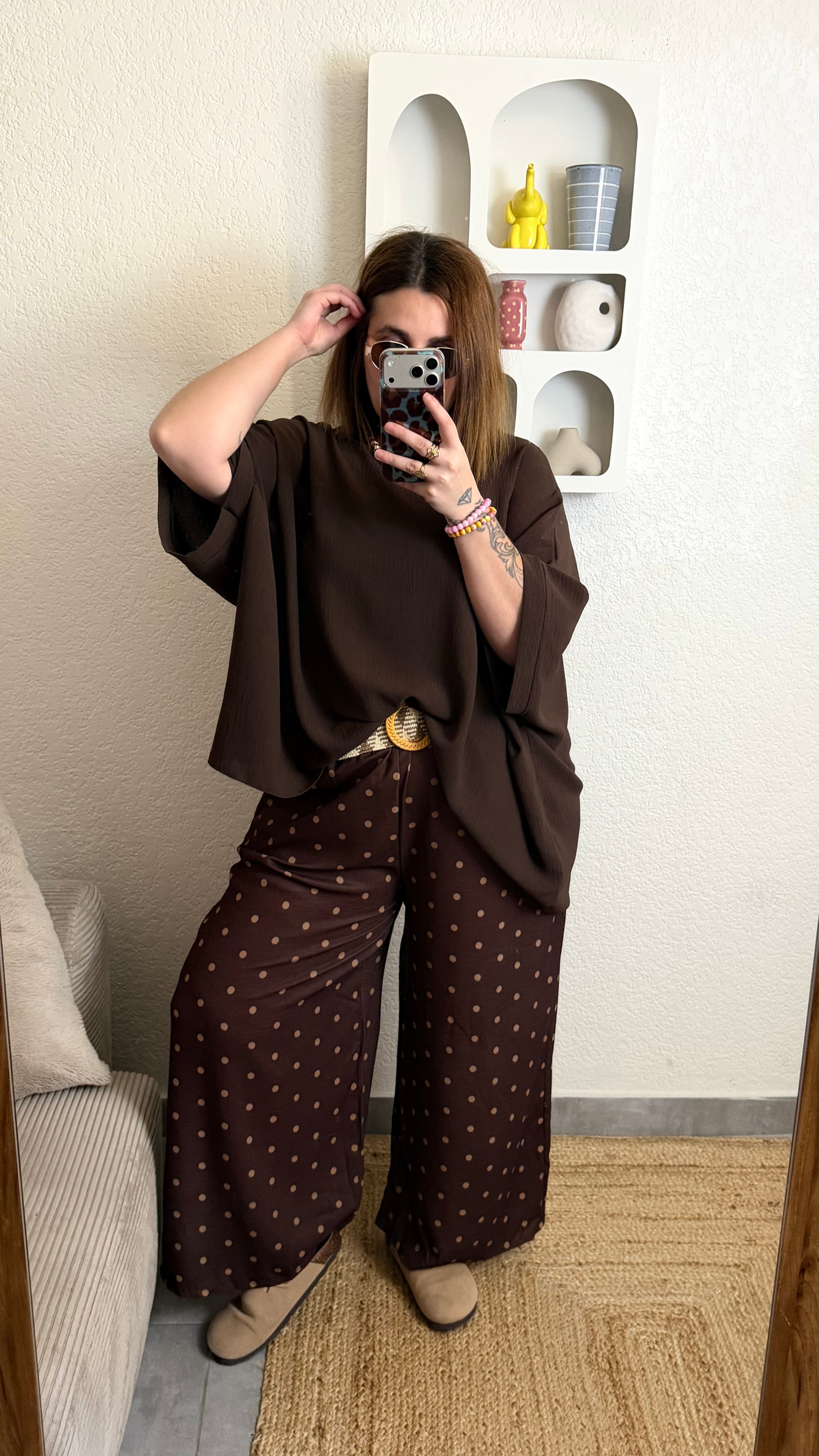 Pantalon à pois