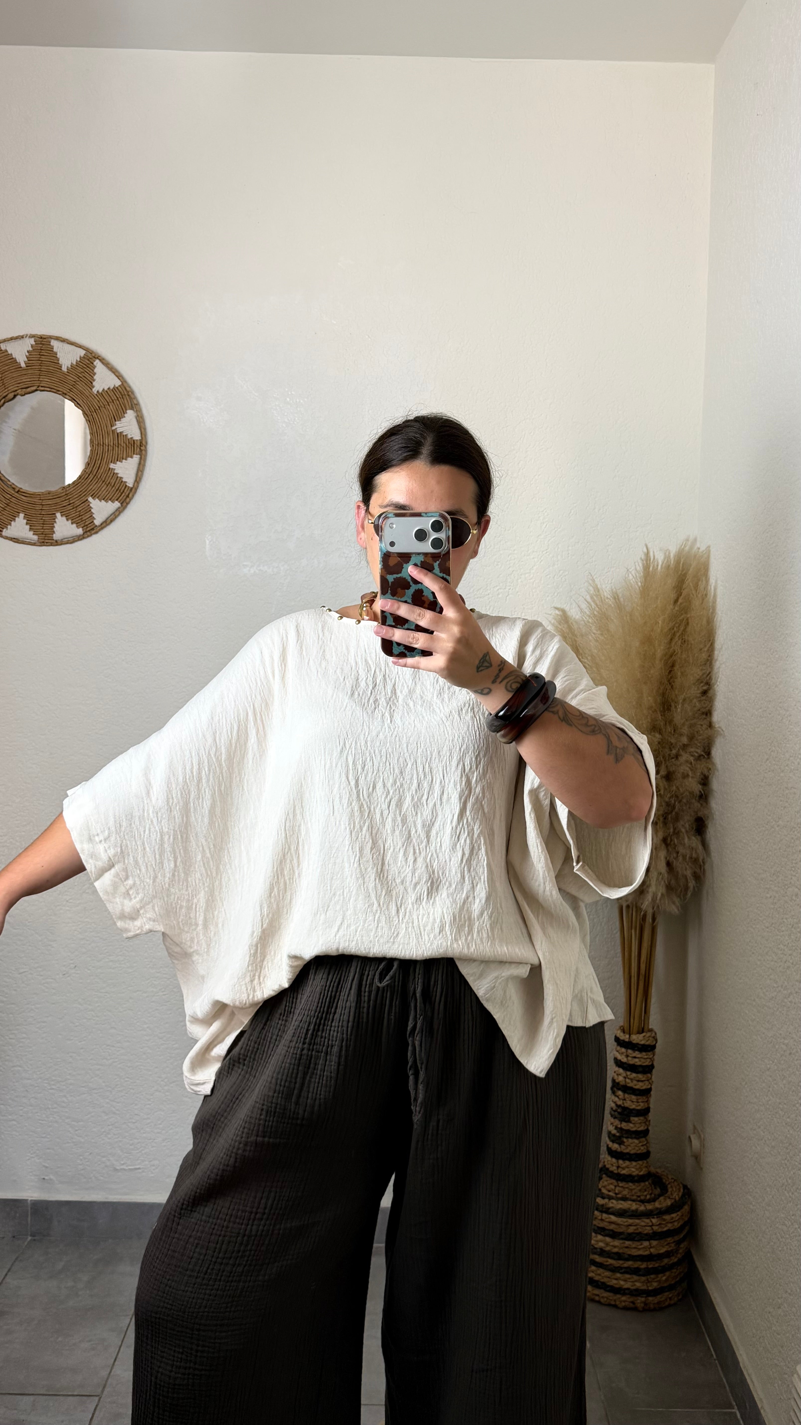 Blouse fluide cloutée