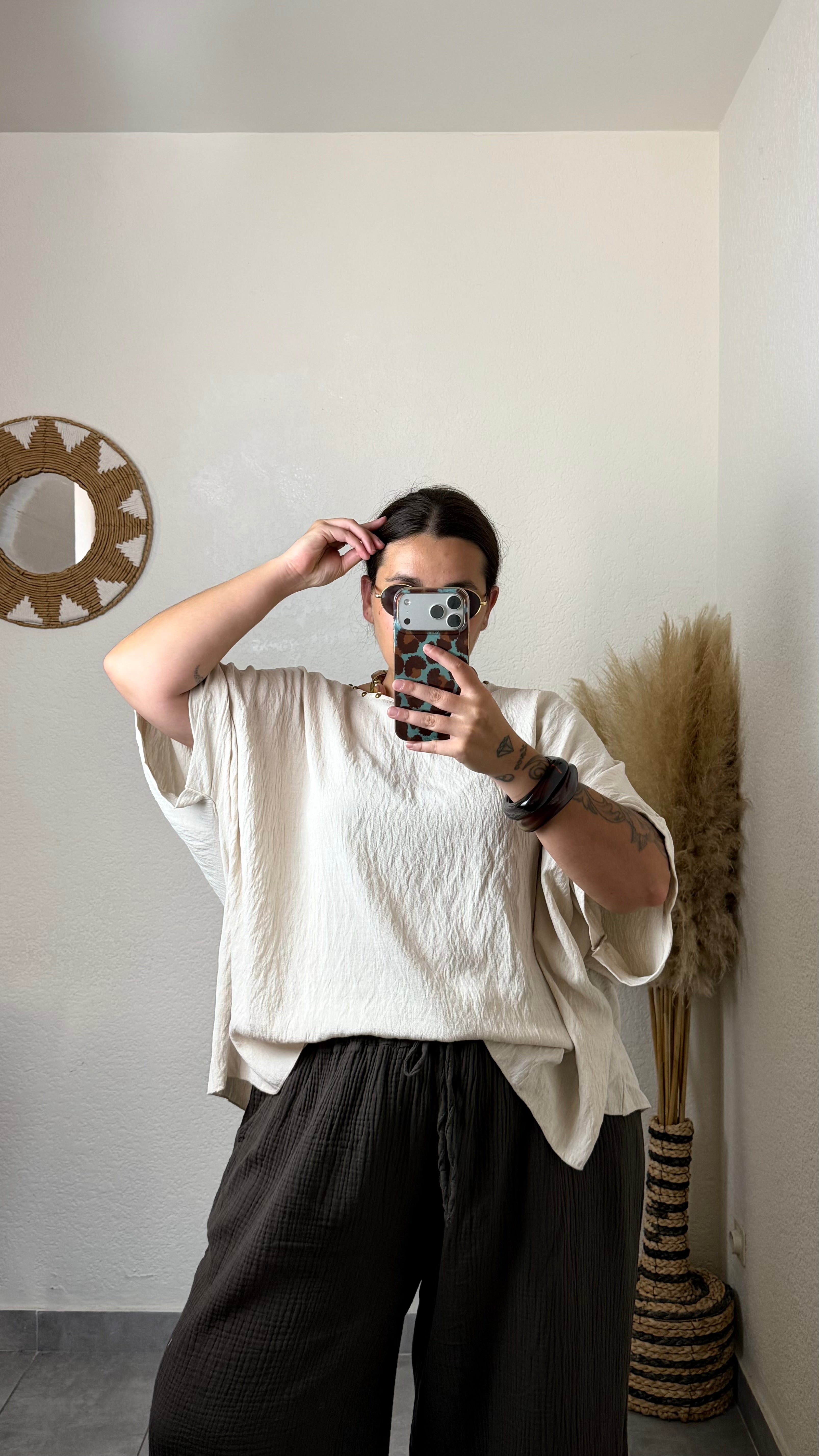 Blouse fluide cloutée