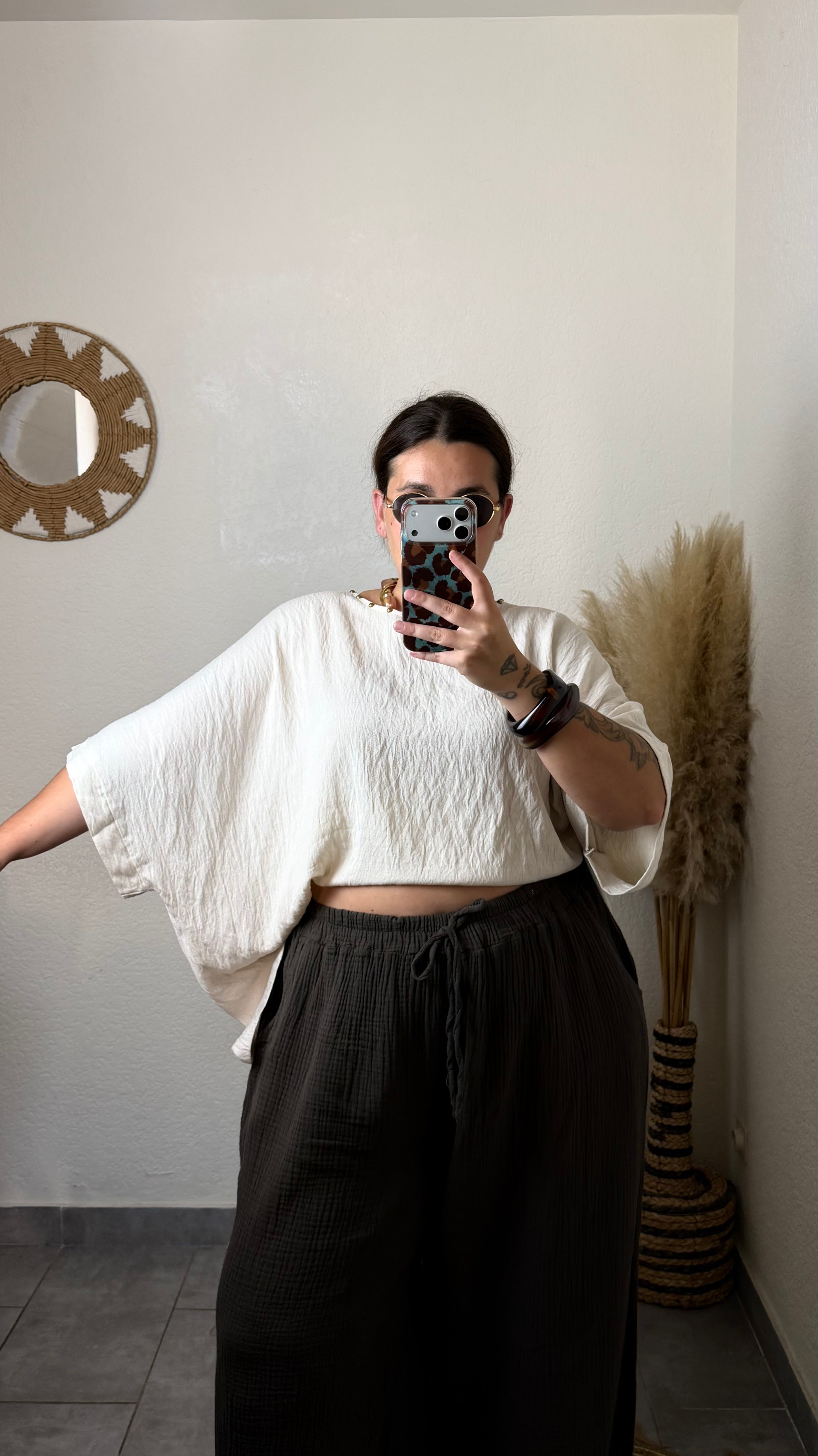 Blouse fluide cloutée