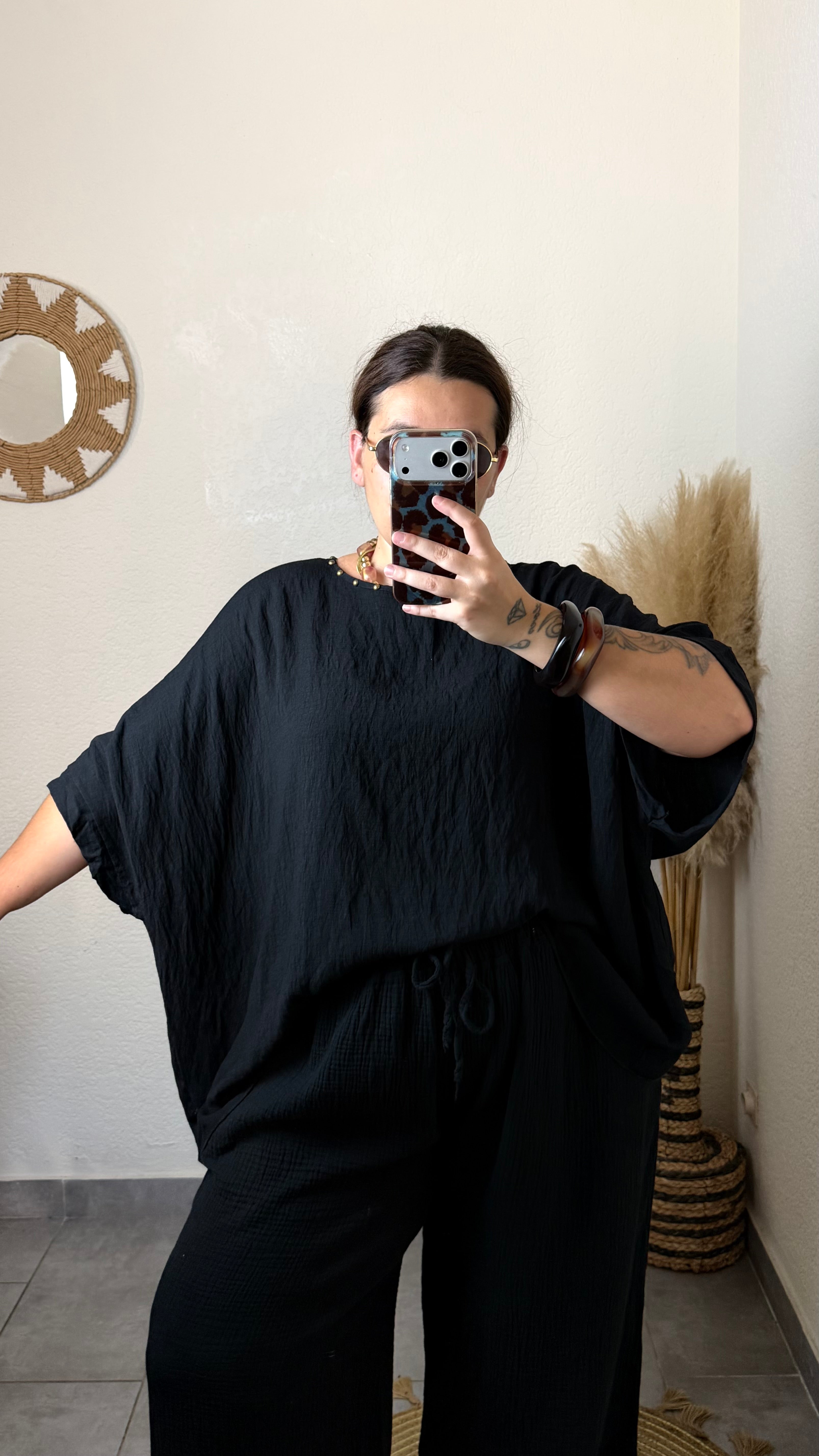 Blouse fluide cloutée