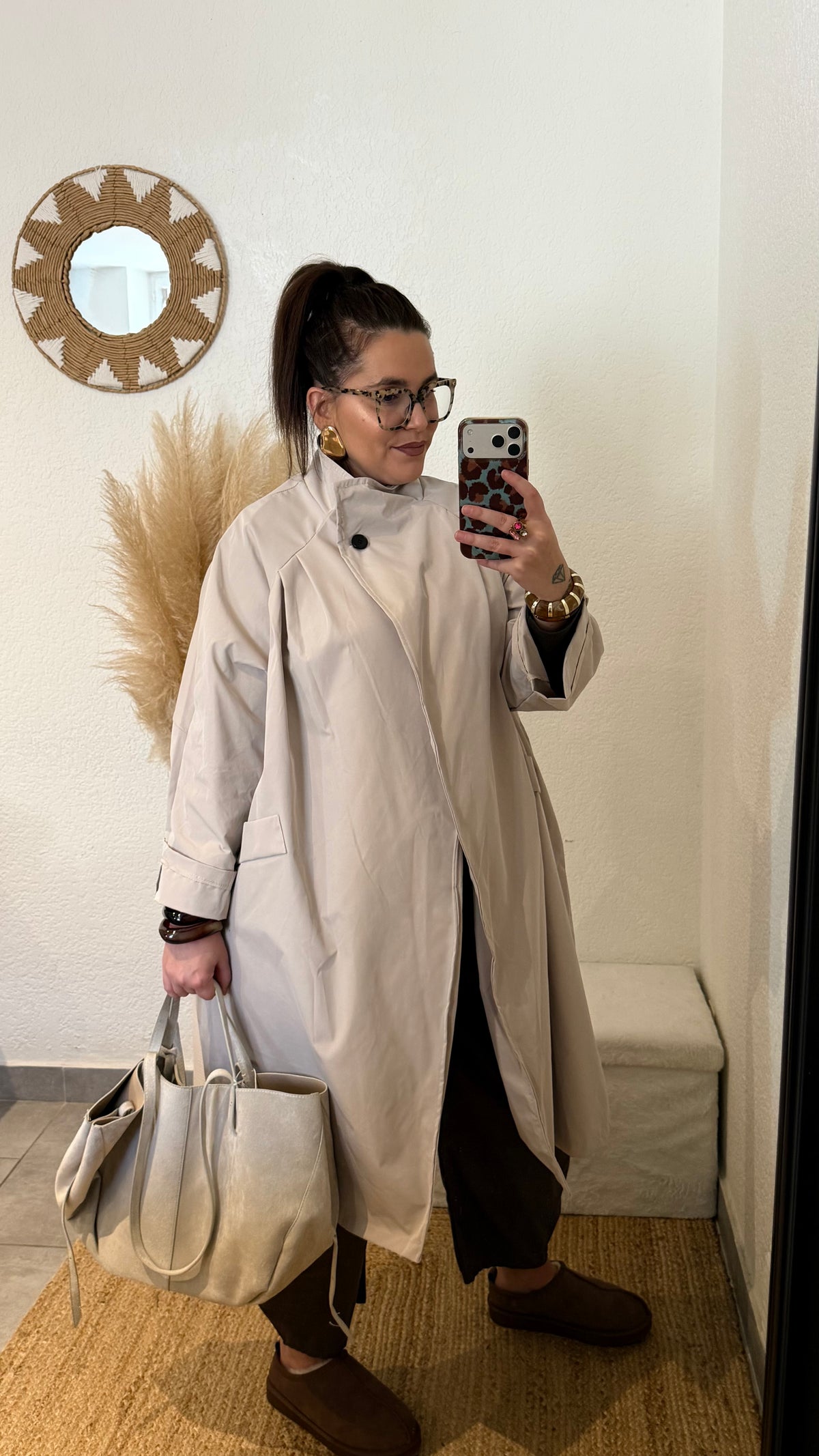 Trench croisé long