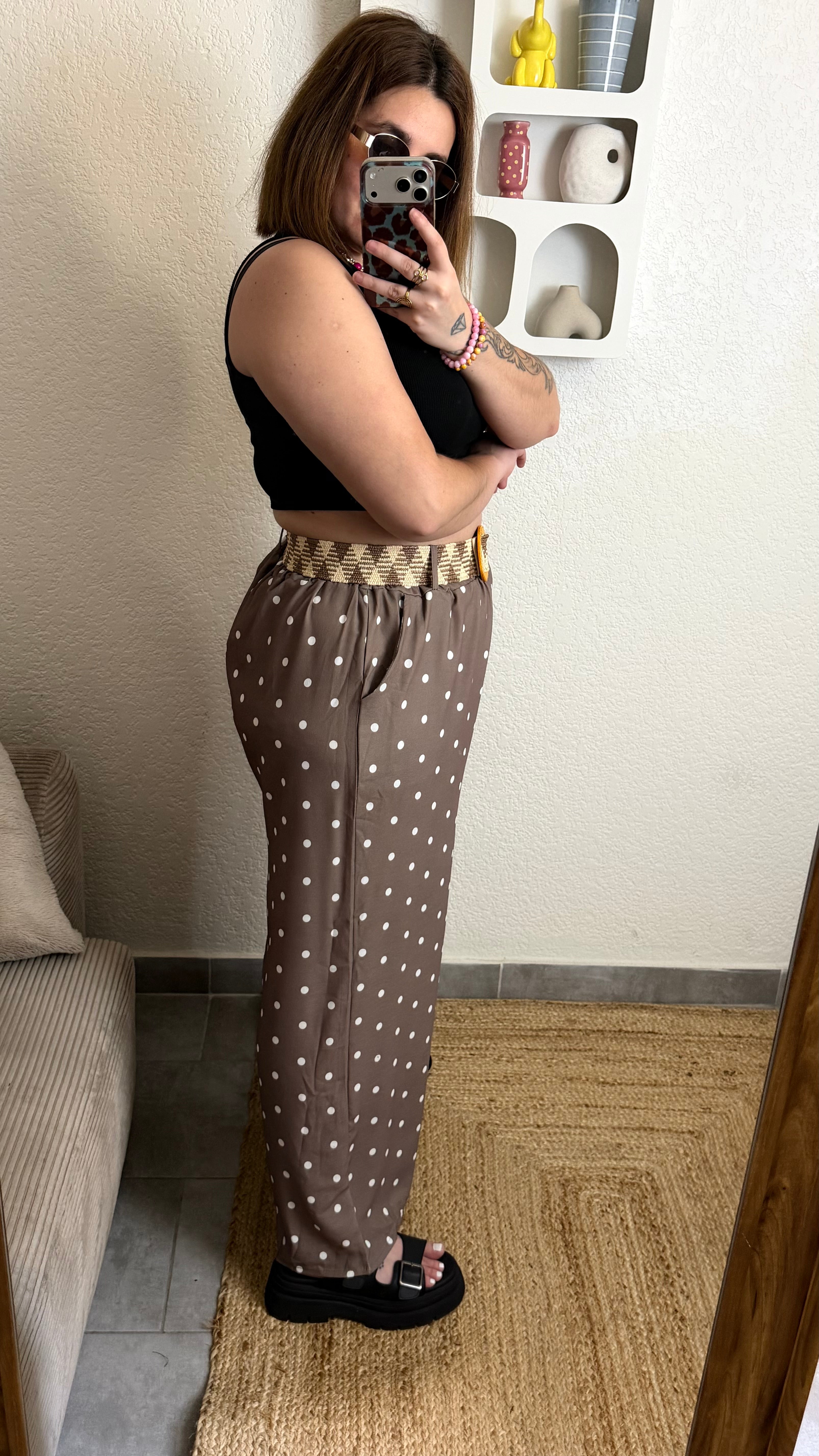Pantalon à pois