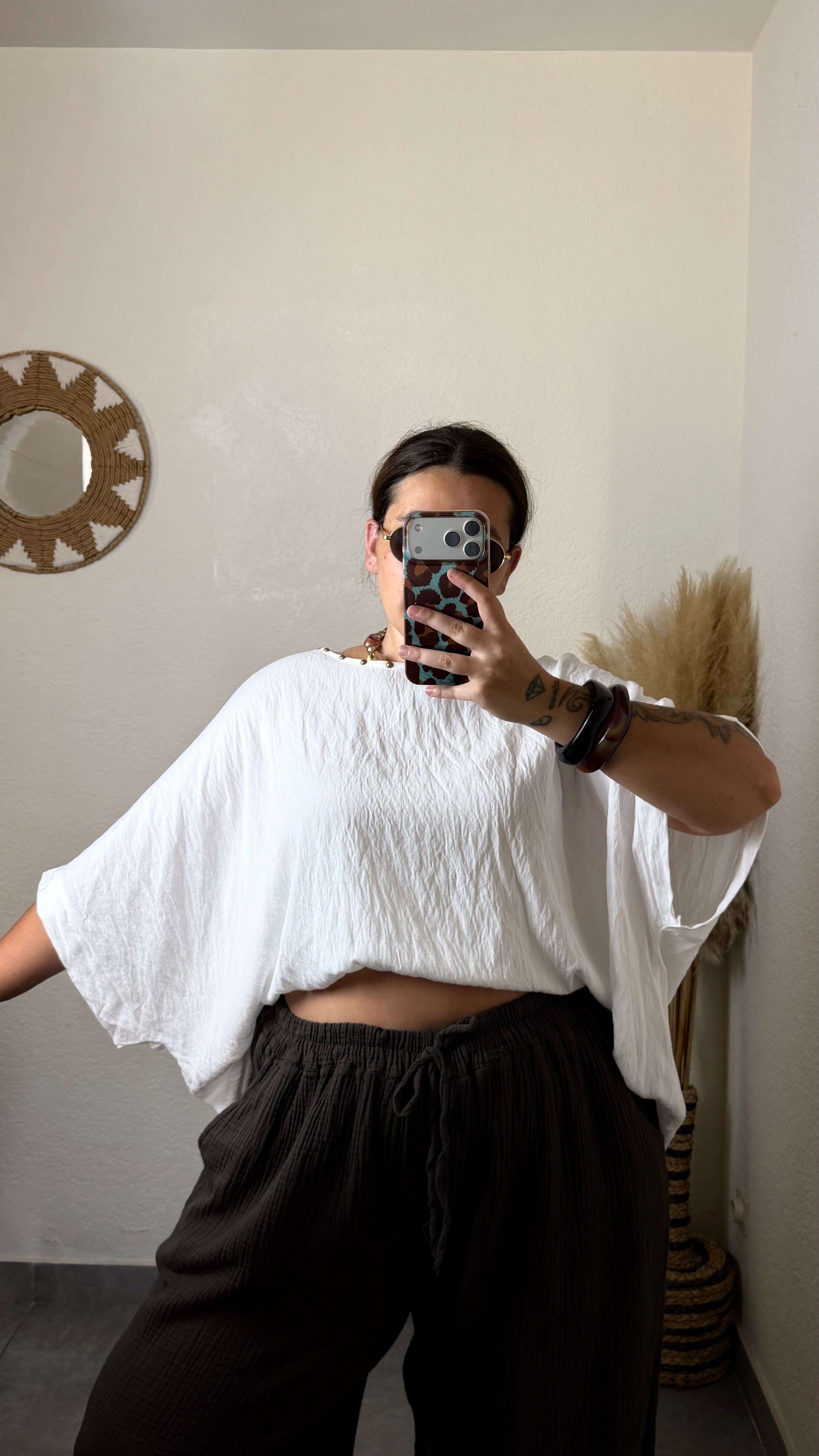 Blouse fluide cloutée