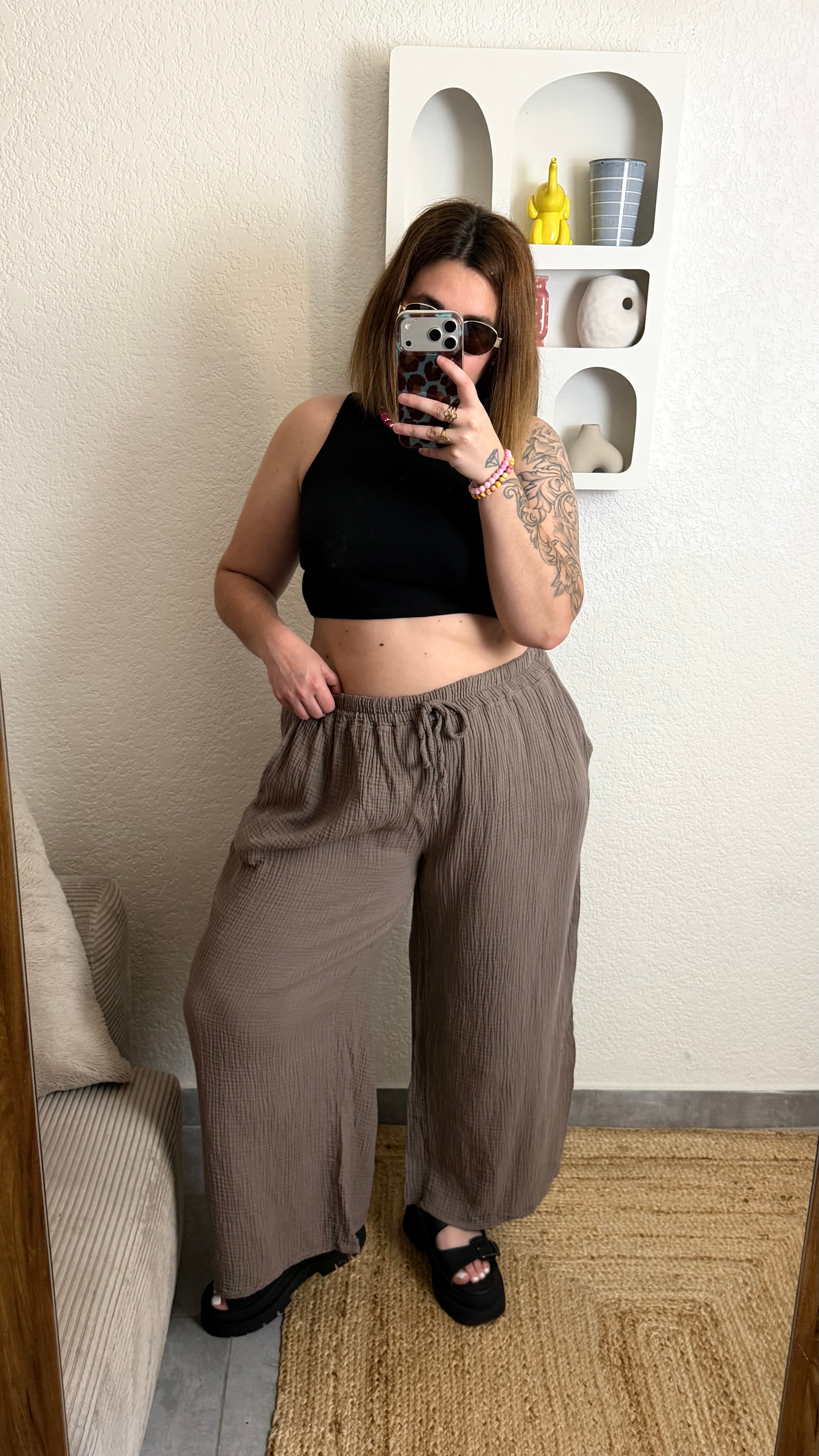 Pantalon gaze de coton