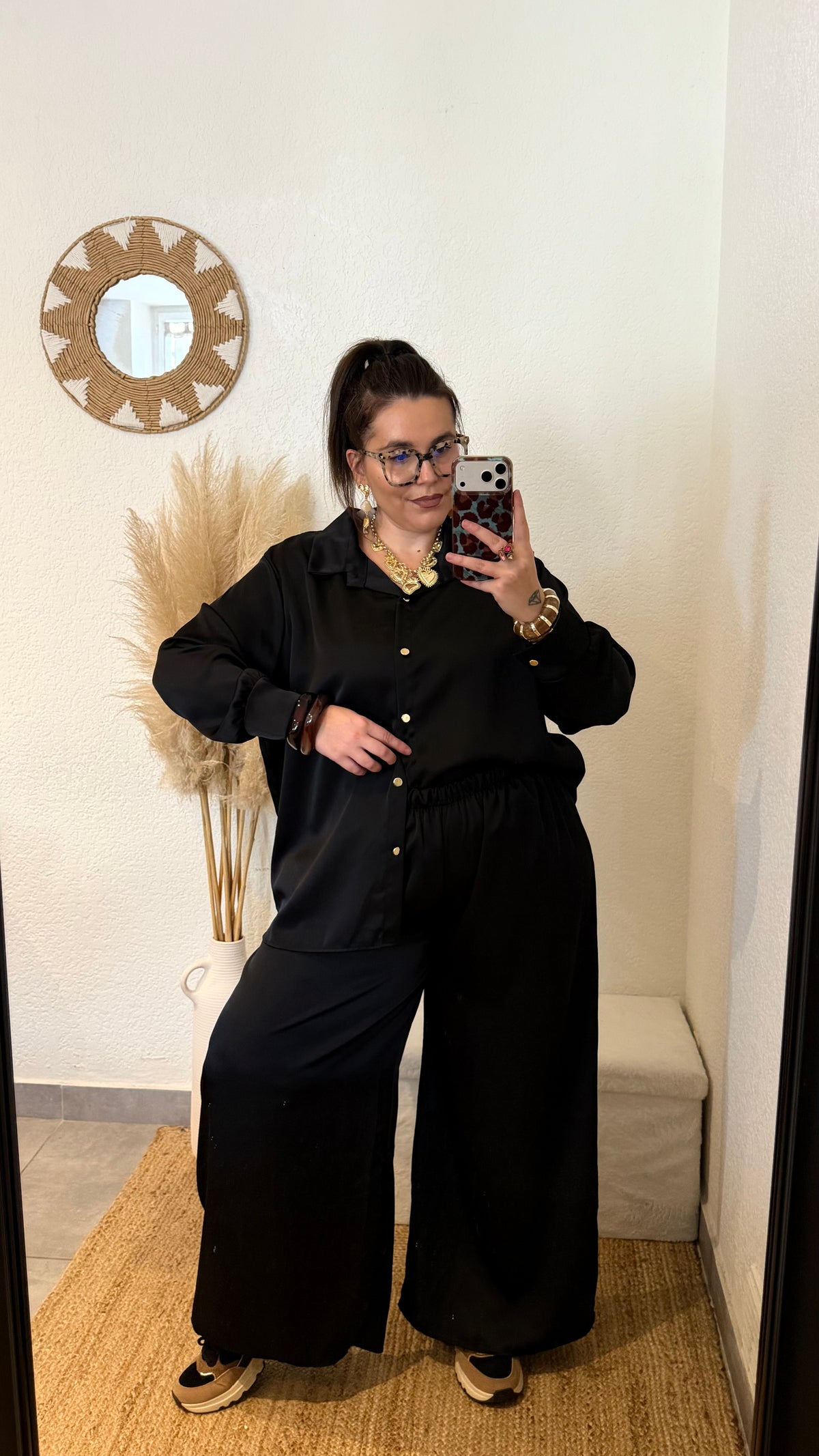 Ensemble satiné