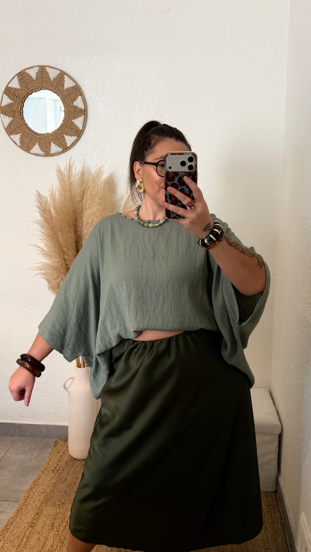 Blouse fluide cloutée