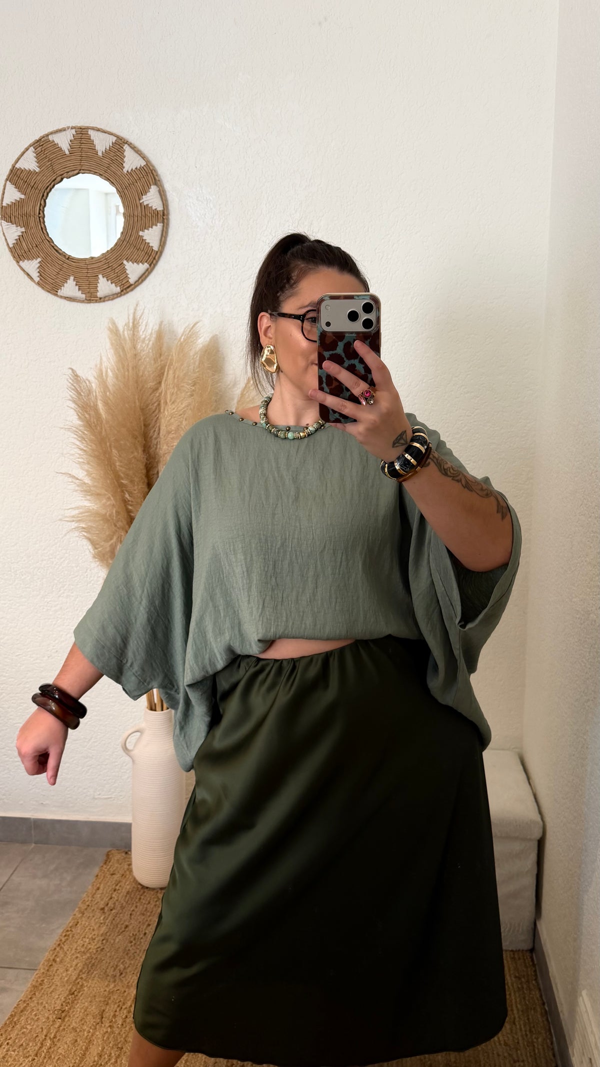 Blouse fluide cloutée