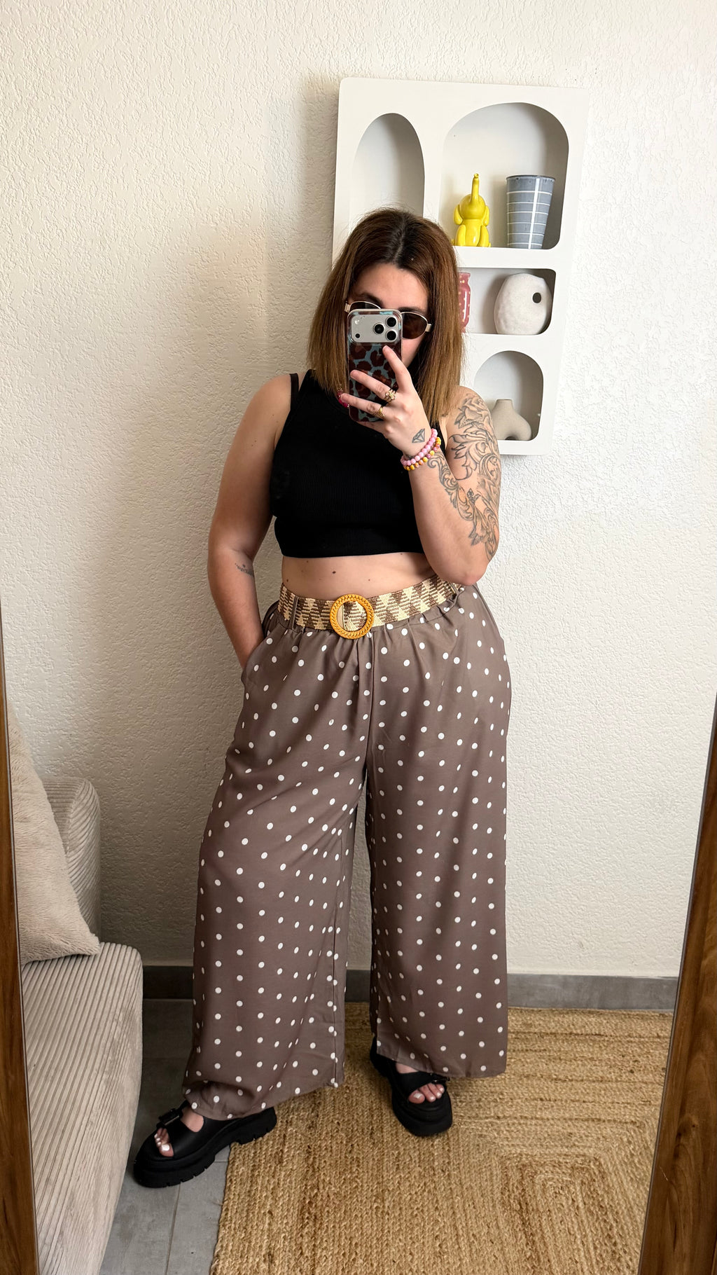 Pantalon à pois