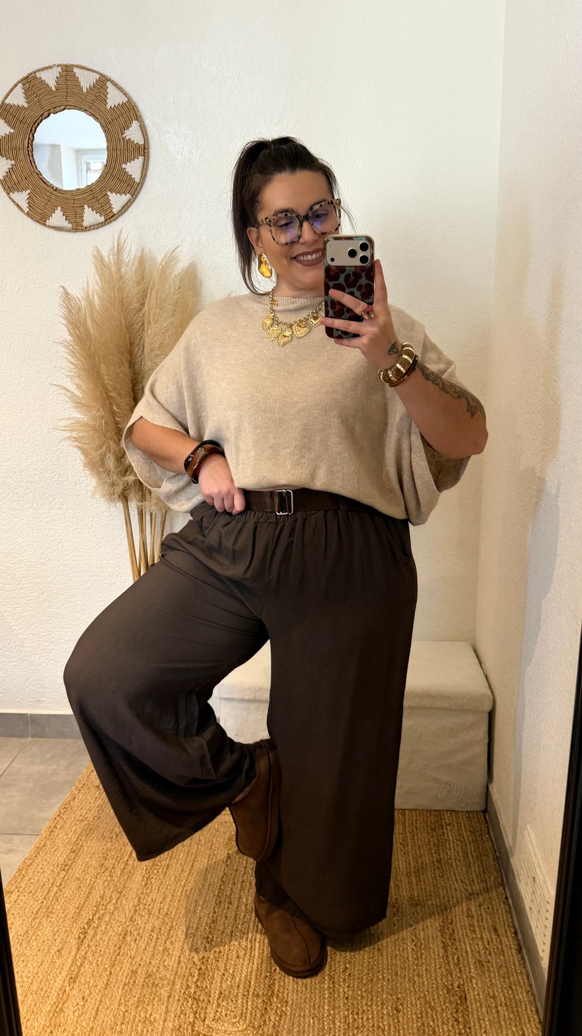 Pantalon fluide palazzo