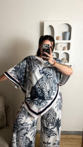 Blouse jungle marine