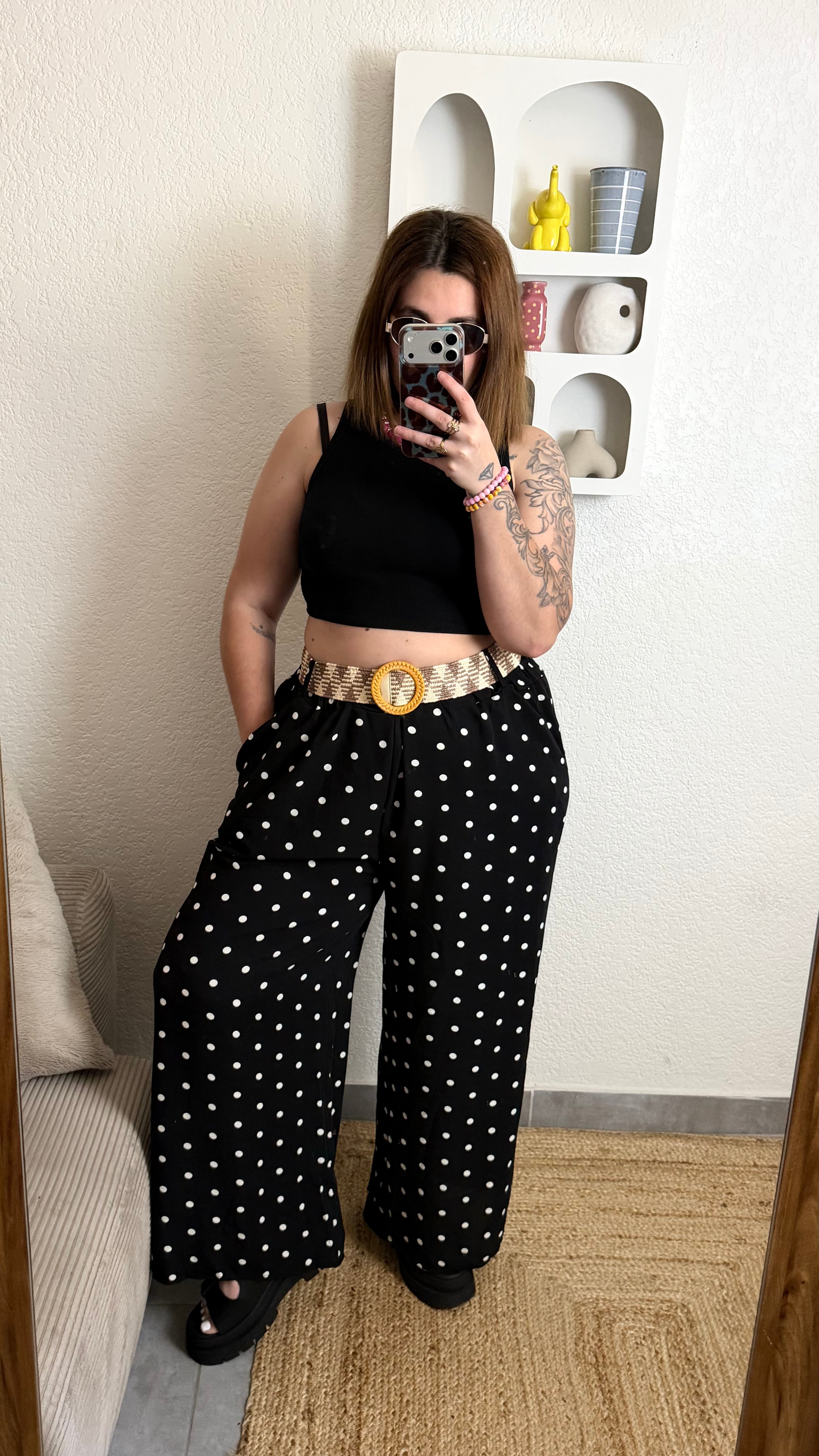 Pantalon à pois