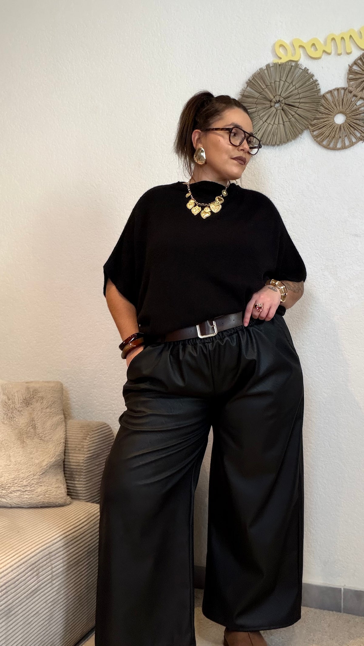 Pantalon simili cuir