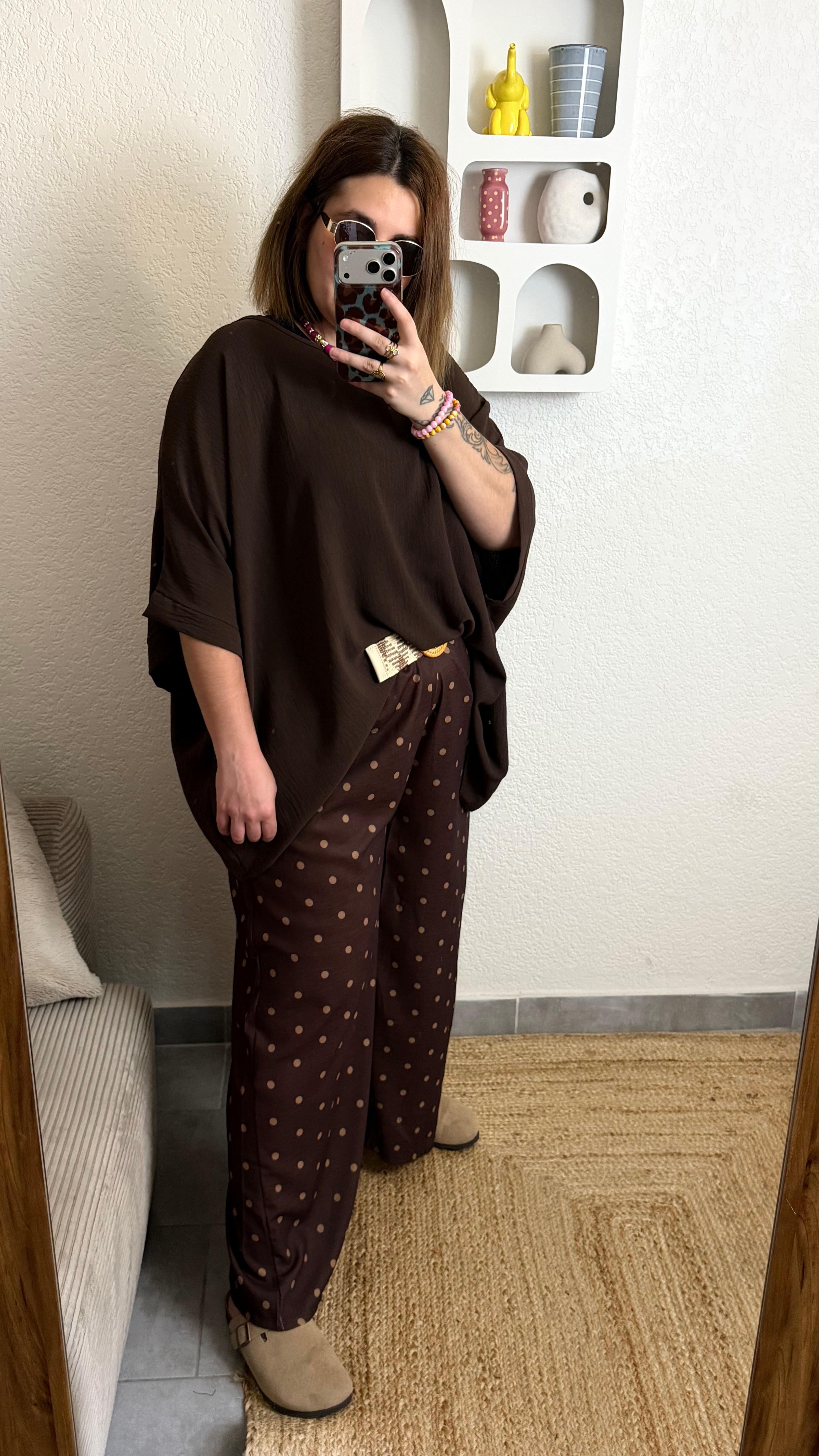 Pantalon à pois
