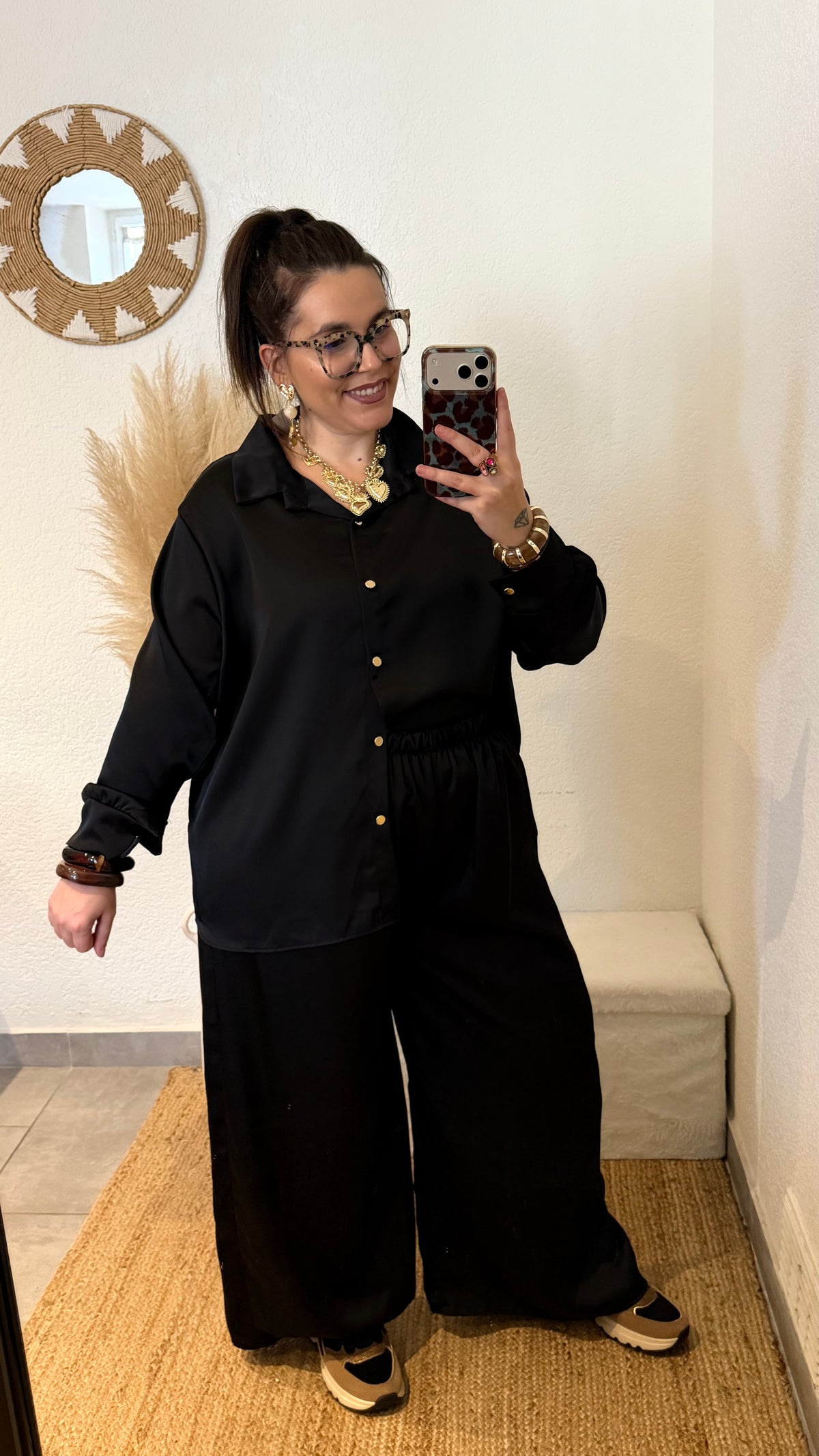 Ensemble satiné