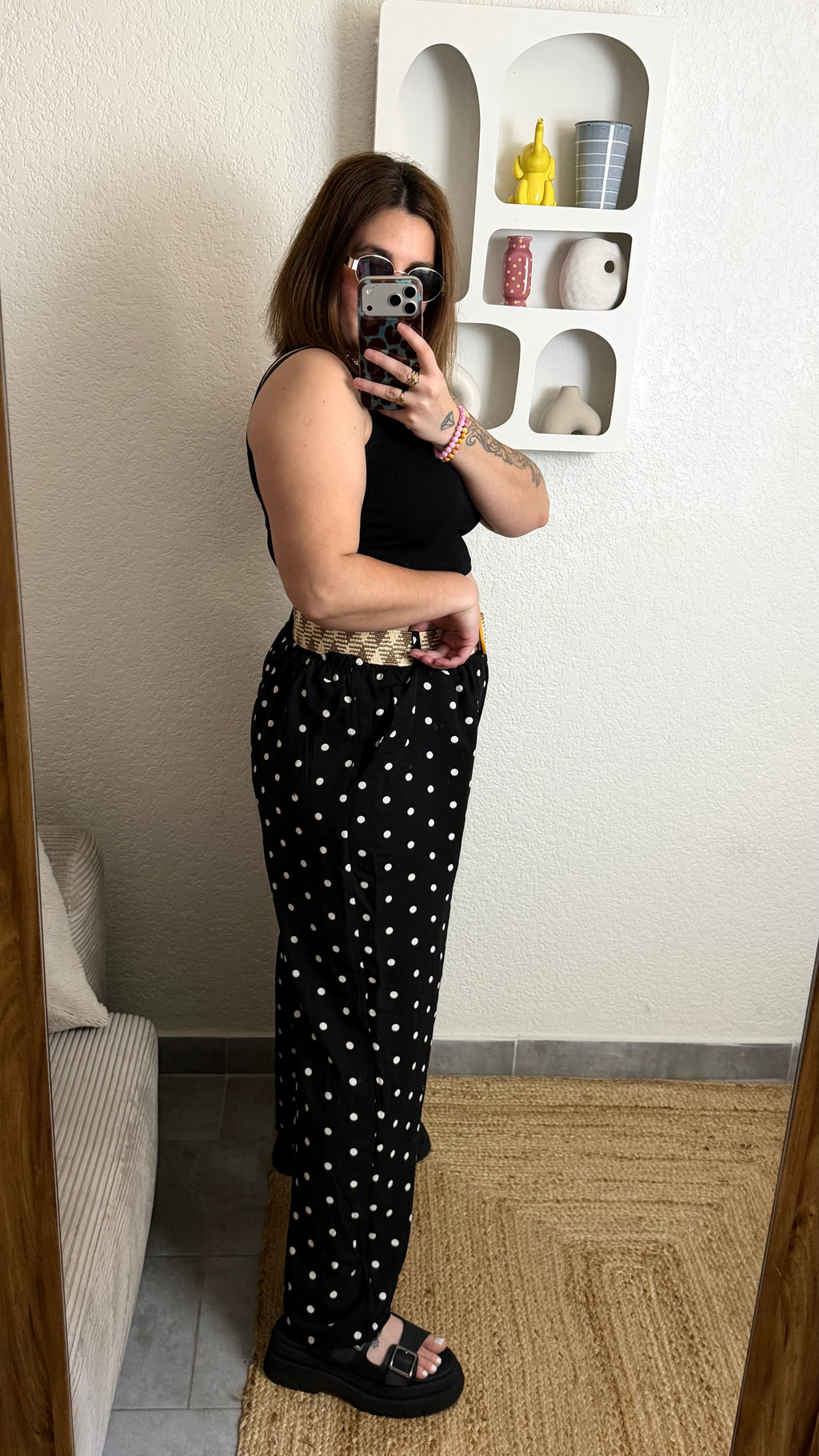 Pantalon à pois