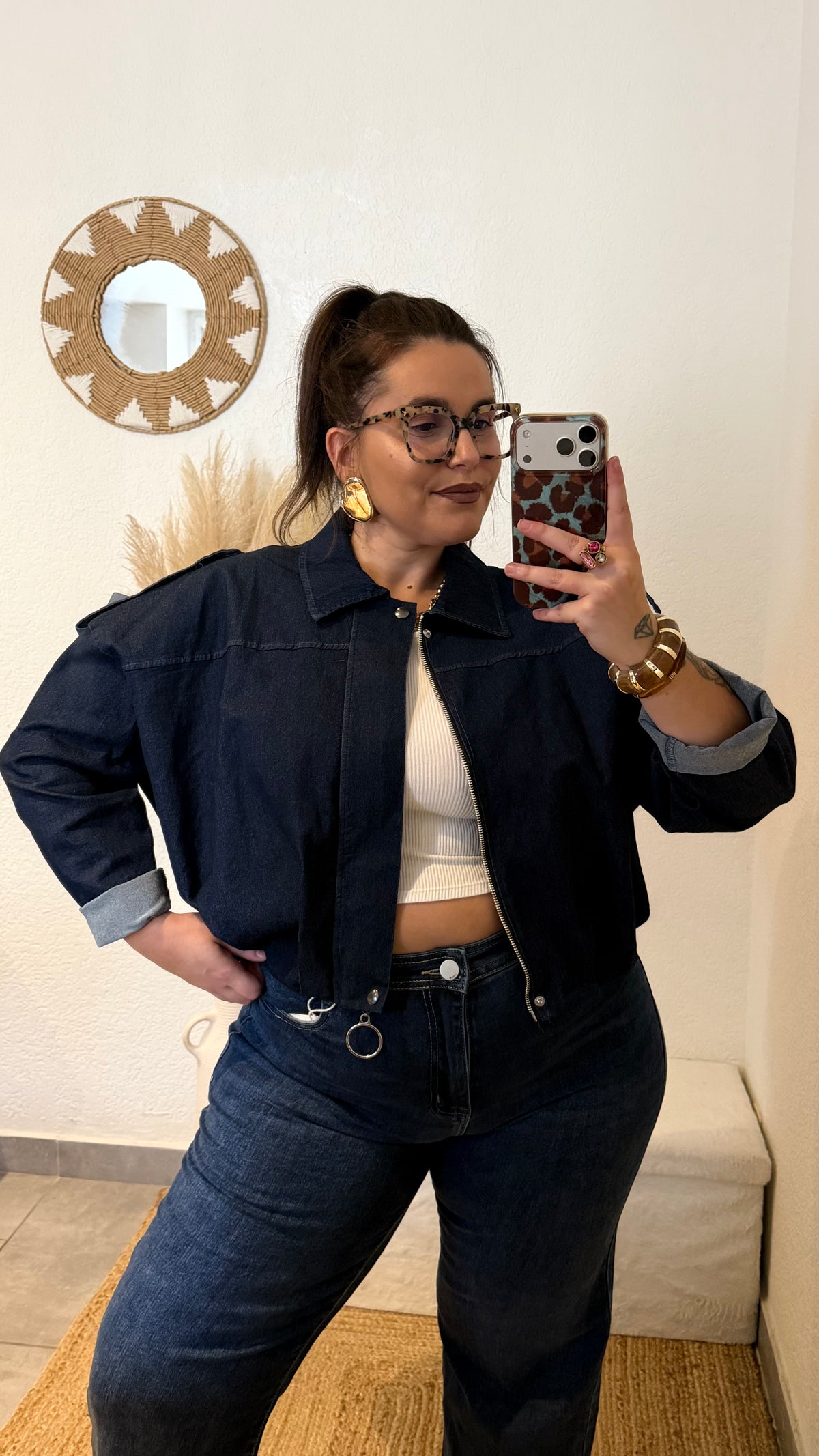 Veste bombers en jeans