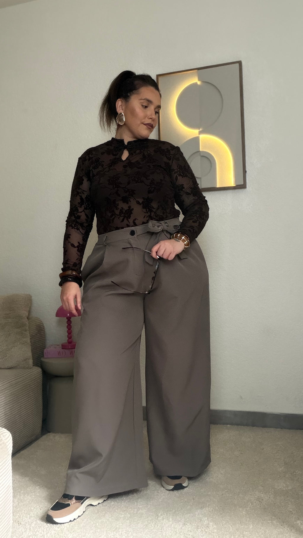 Pantalon palazzo tailleur