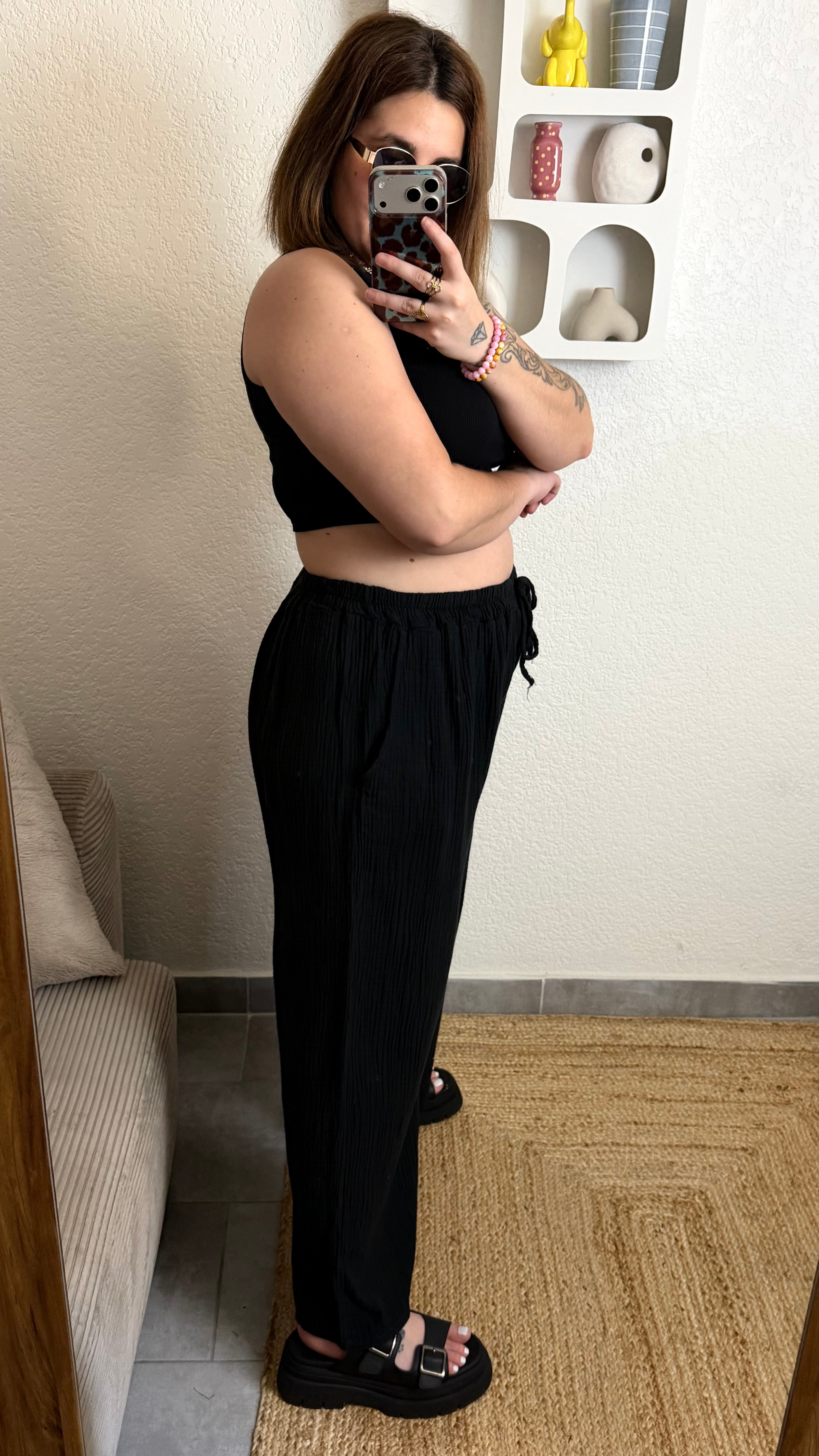 Pantalon gaze de coton