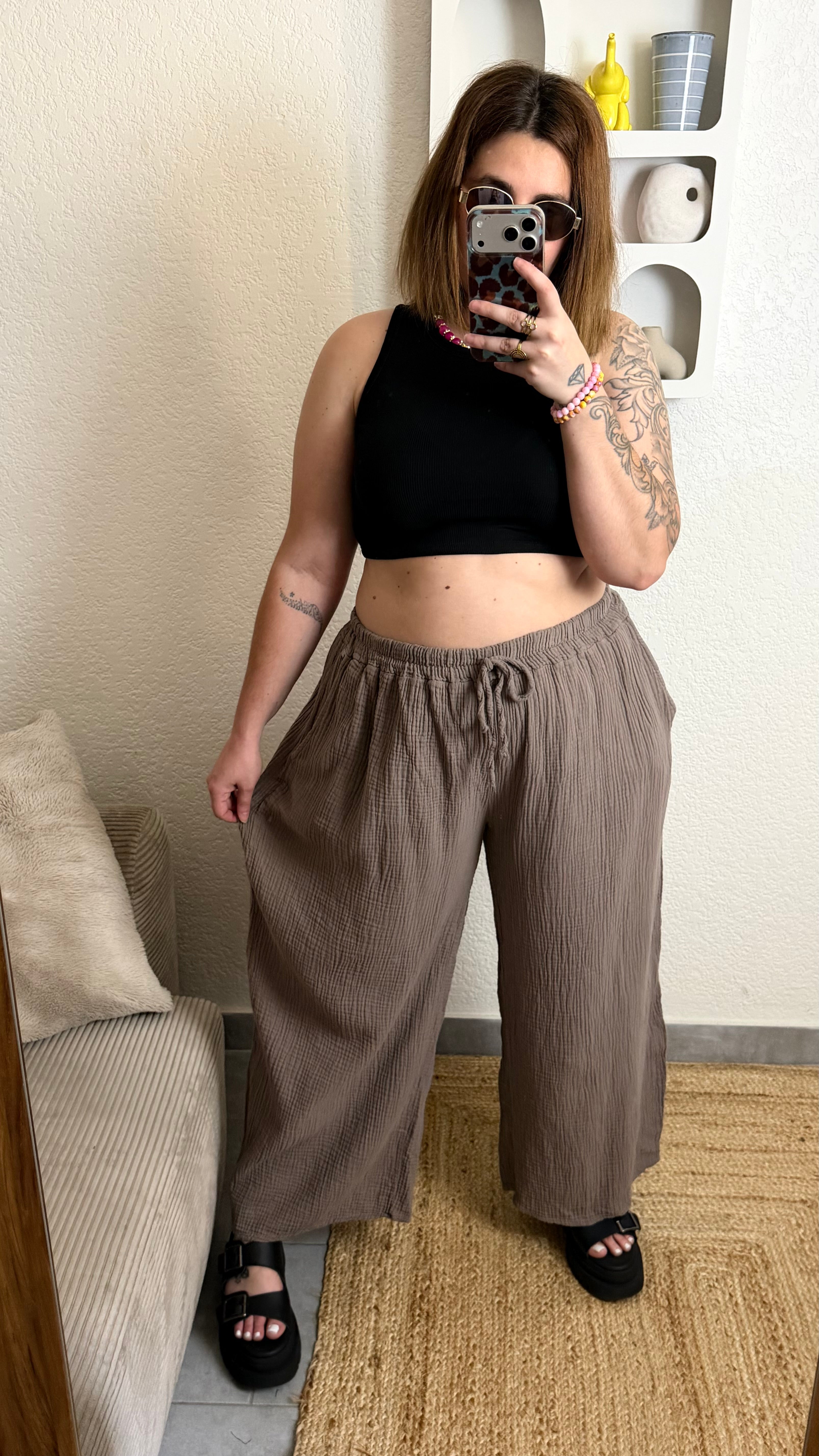 Pantalon gaze de coton