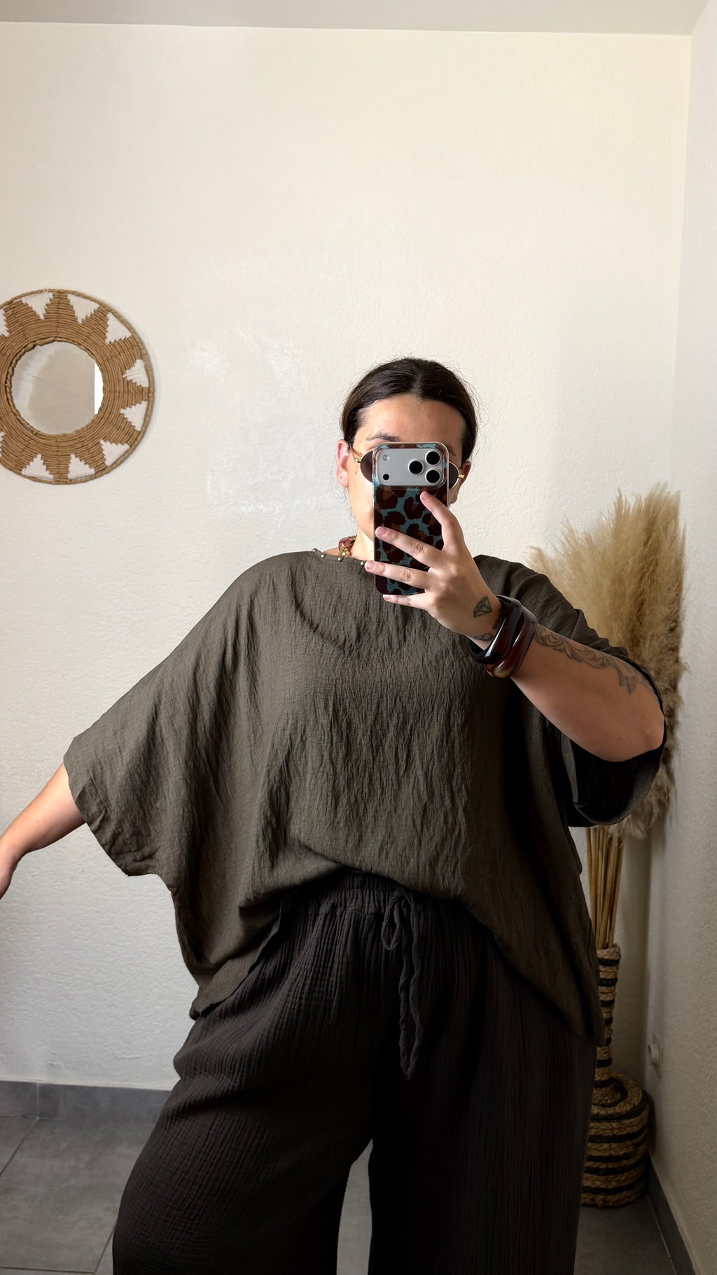 Blouse fluide cloutée