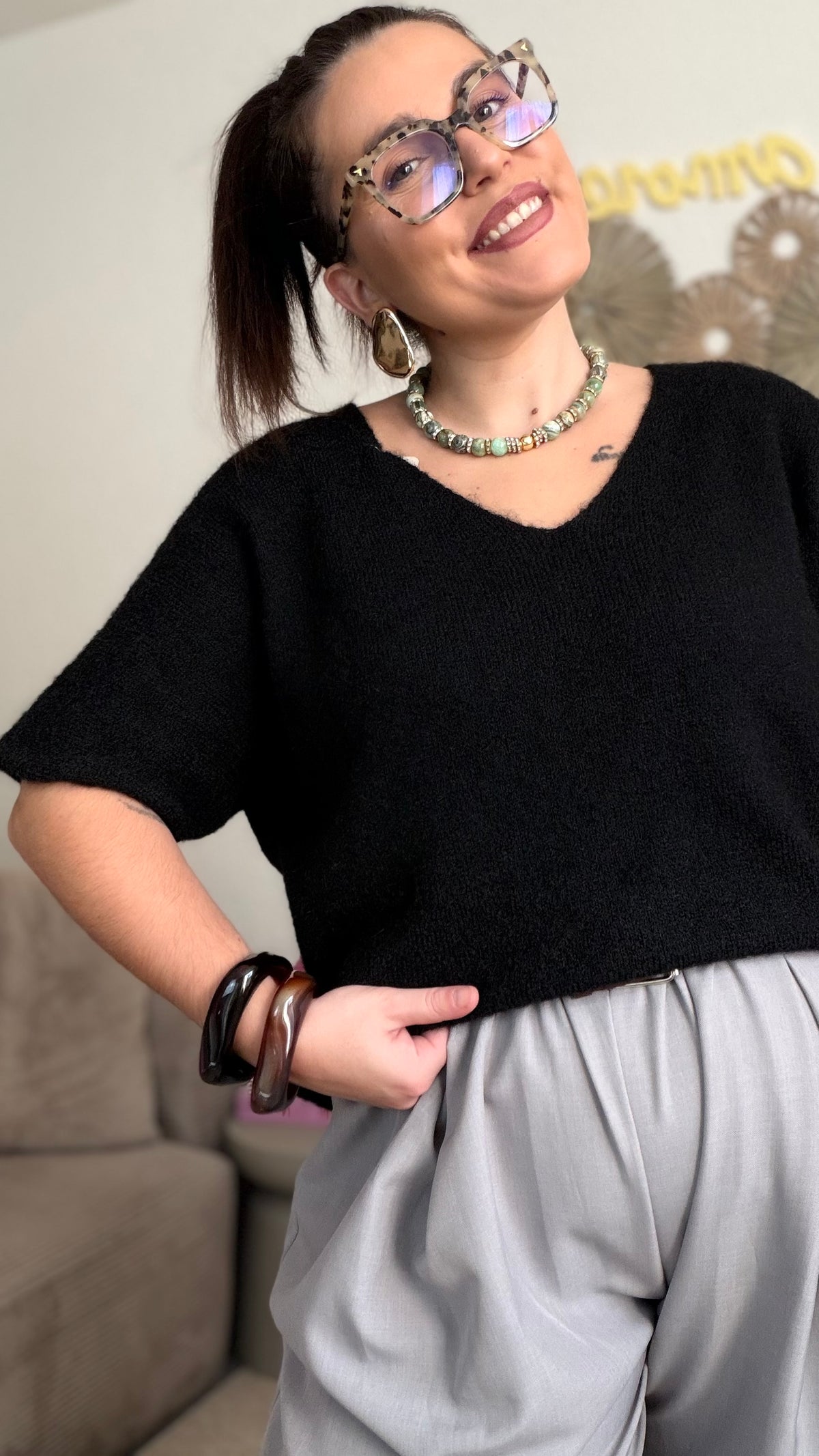 Pull oversize col V