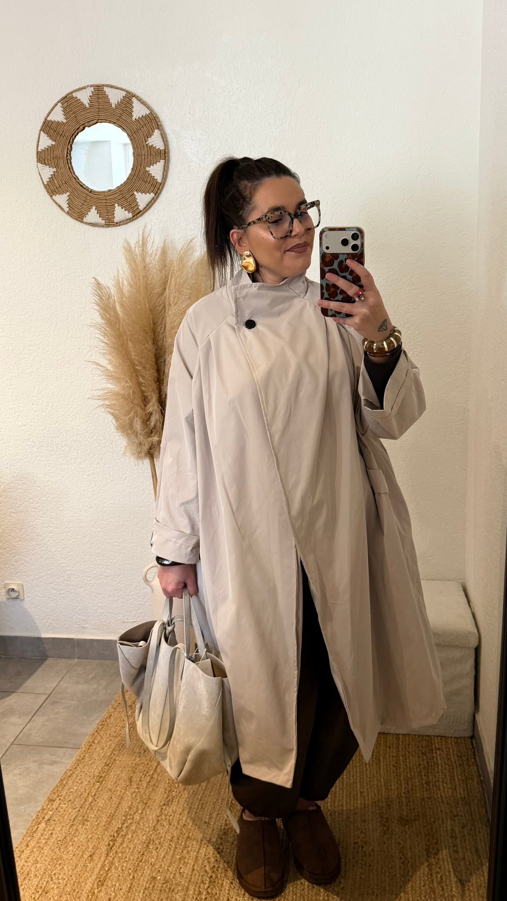 Trench croisé long